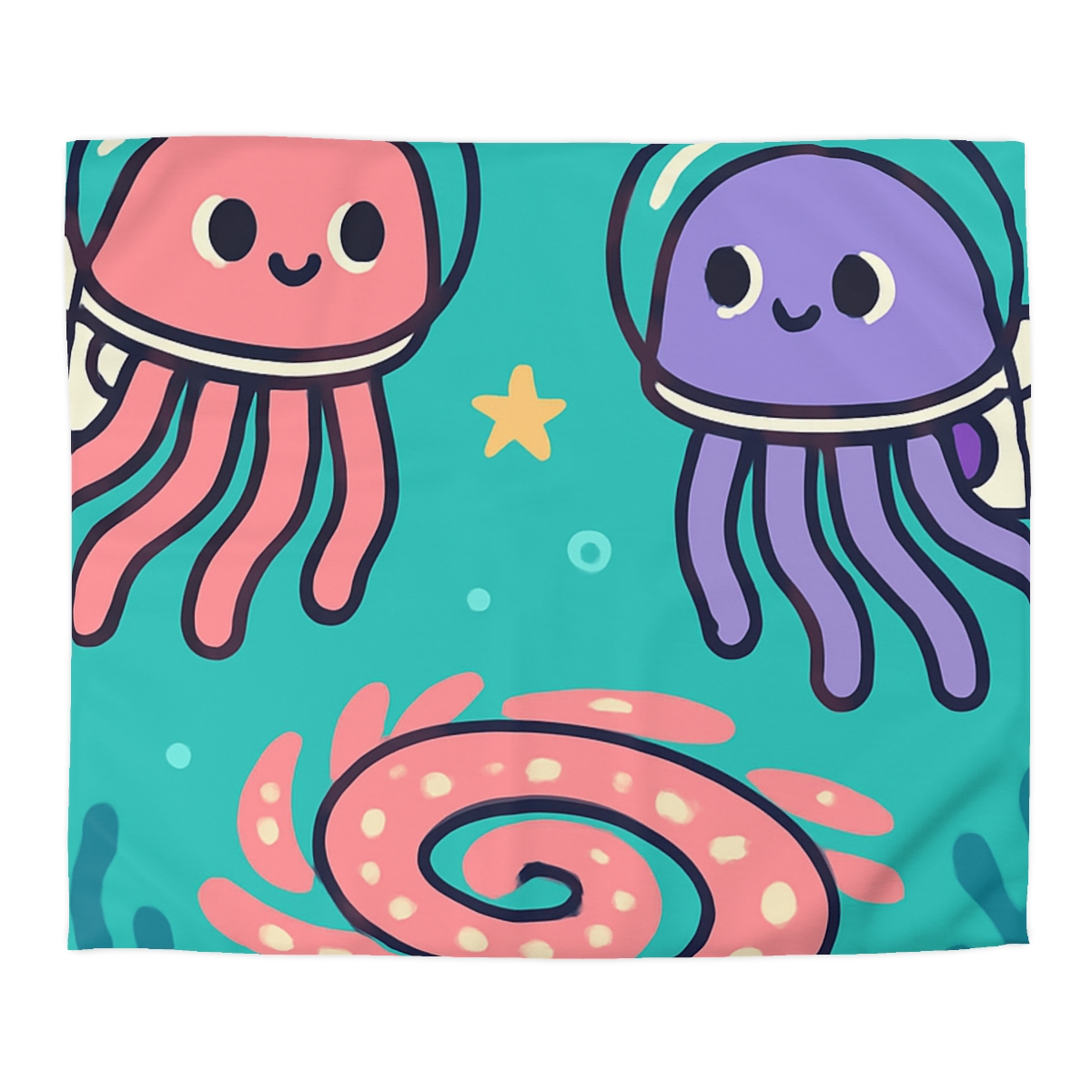 Jellyfish Astronauts In The Coral Nebula duvets for gifts