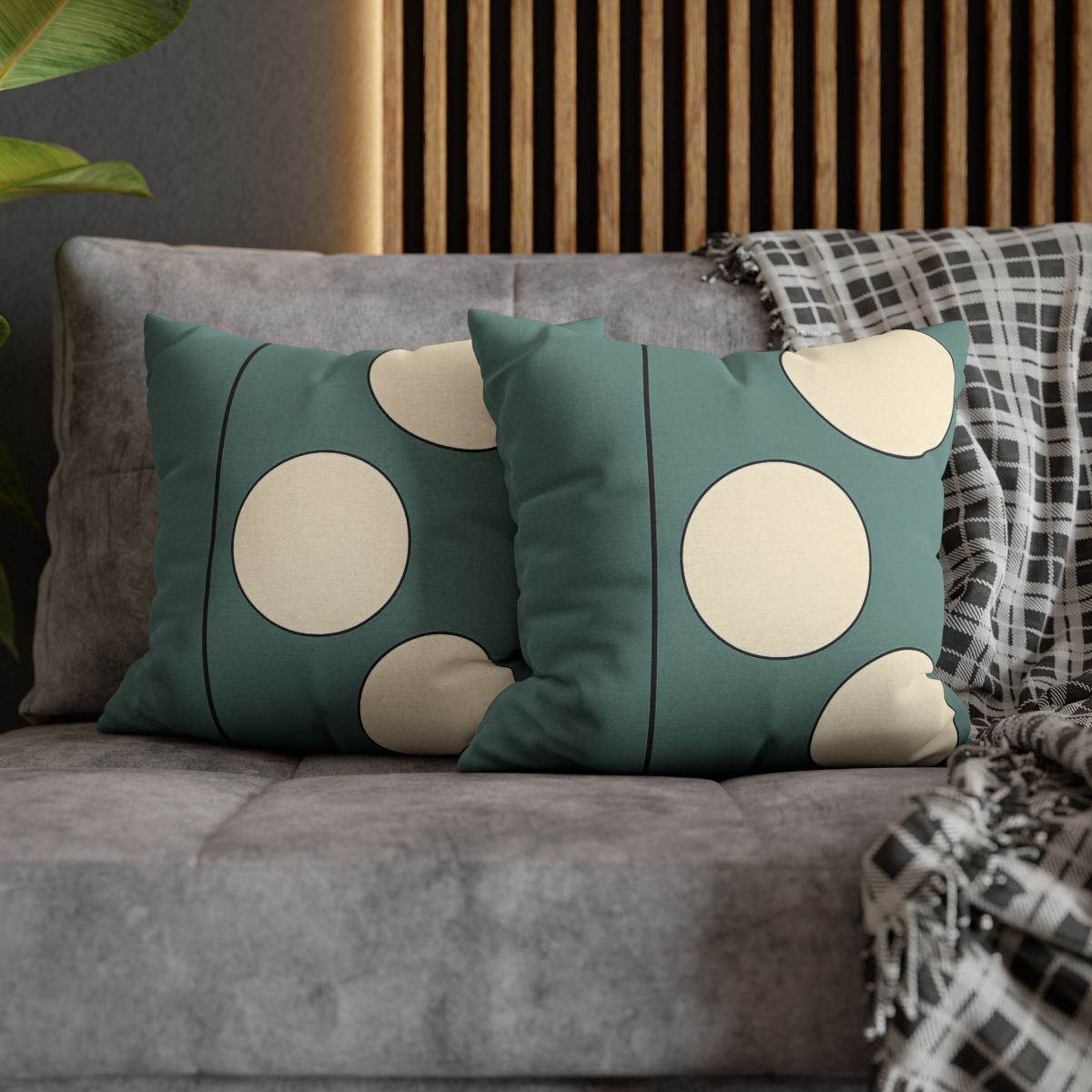 Staggered Trio Of Circles With Thin Divider unique gift pillow cases