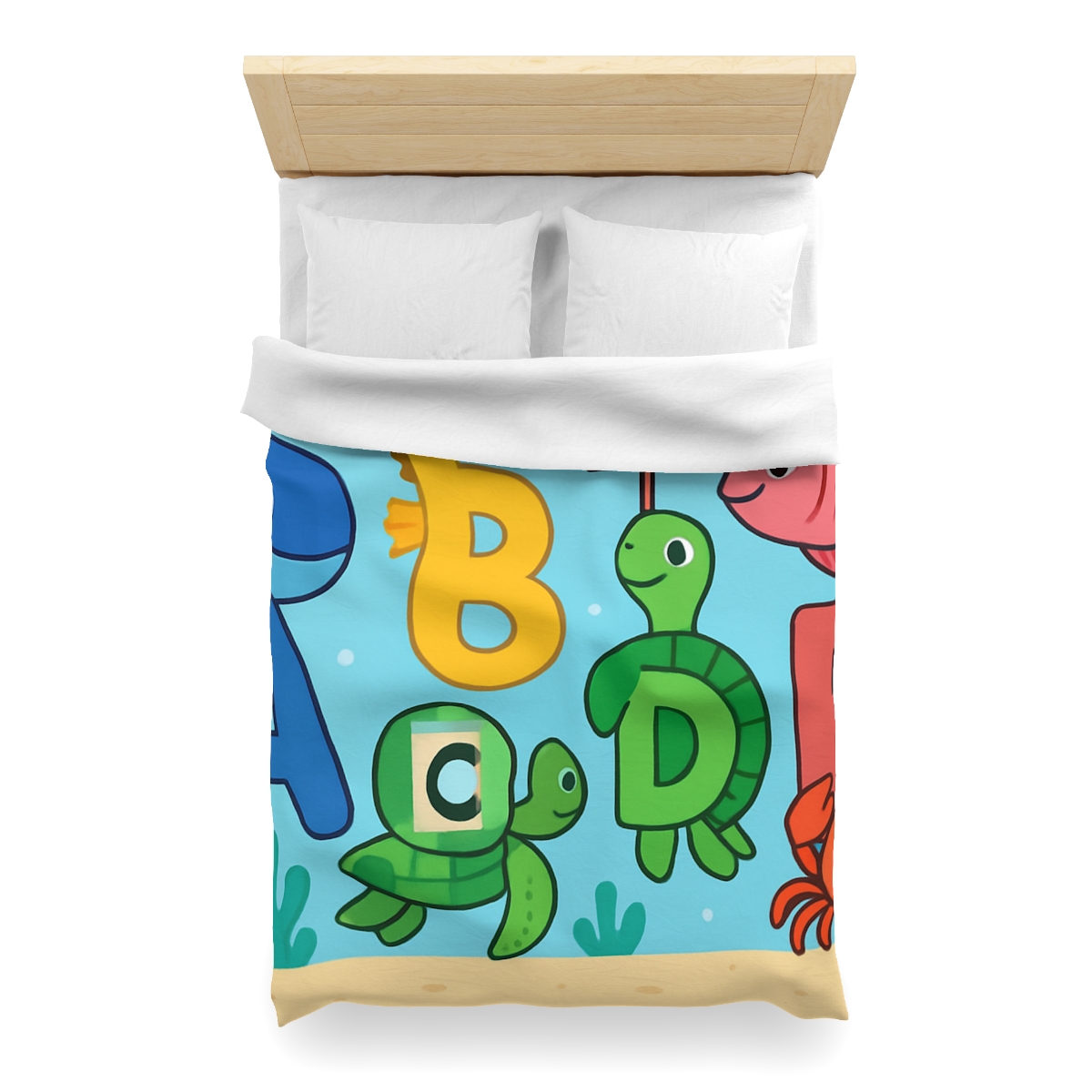Coral Reef Alphabet Parade custom duvets