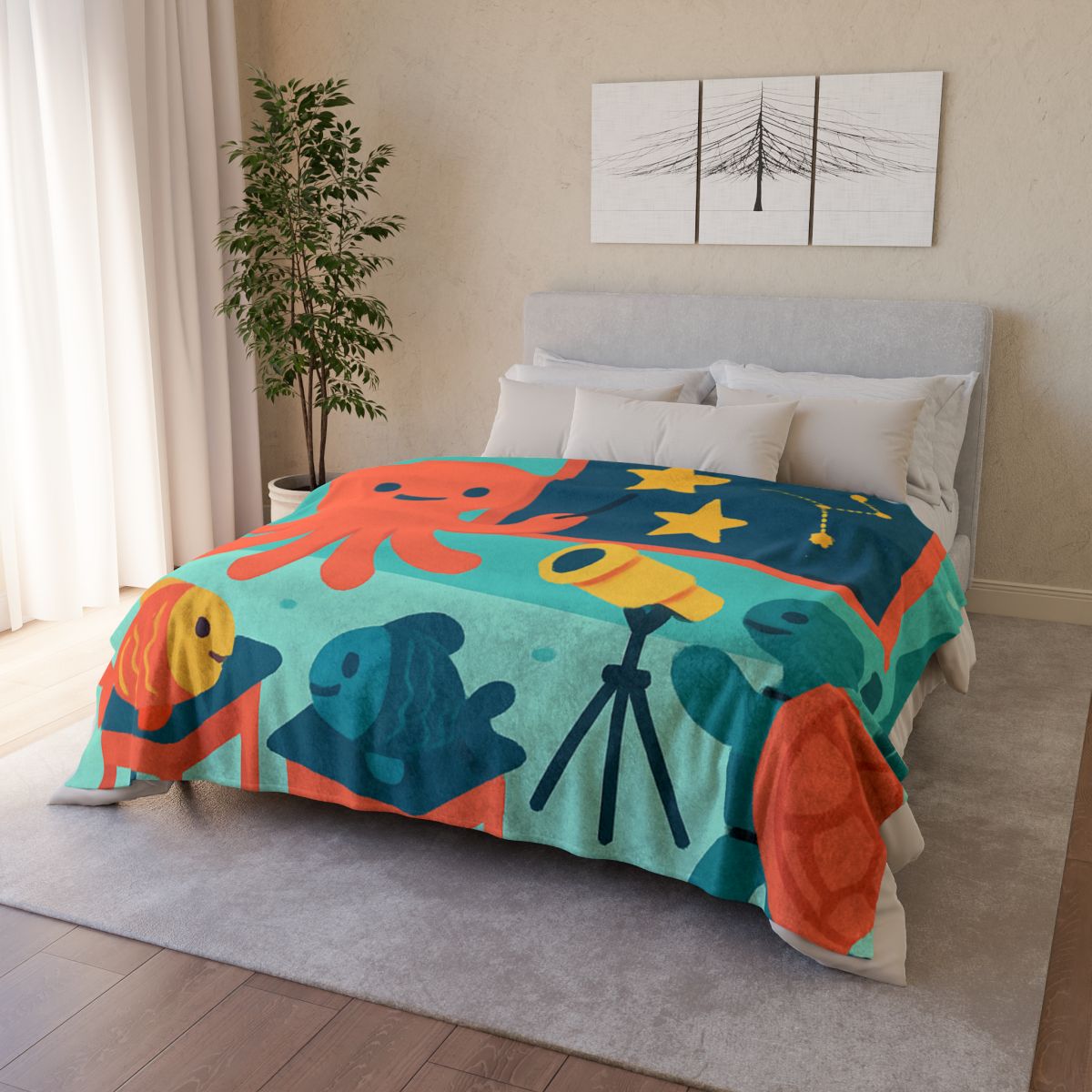 Starlight Coral Classroom trendy patterned blankets