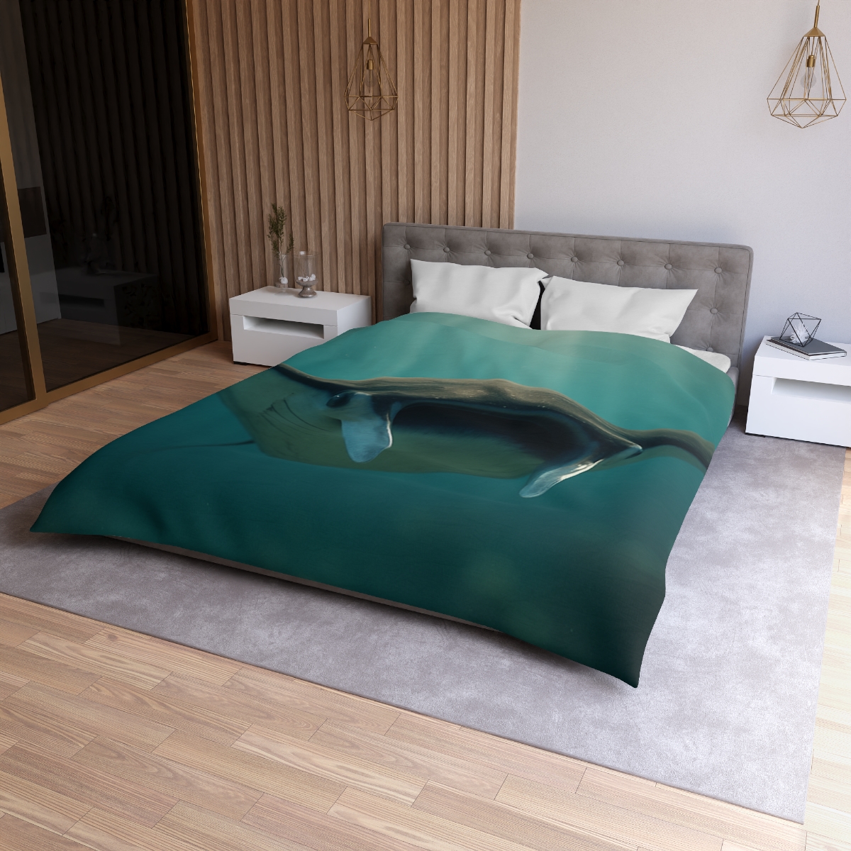 Starlit Drift Giant Manta Ray custom duvets