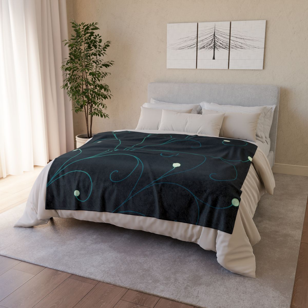 Vine Filament Constellation stylish throw blankets