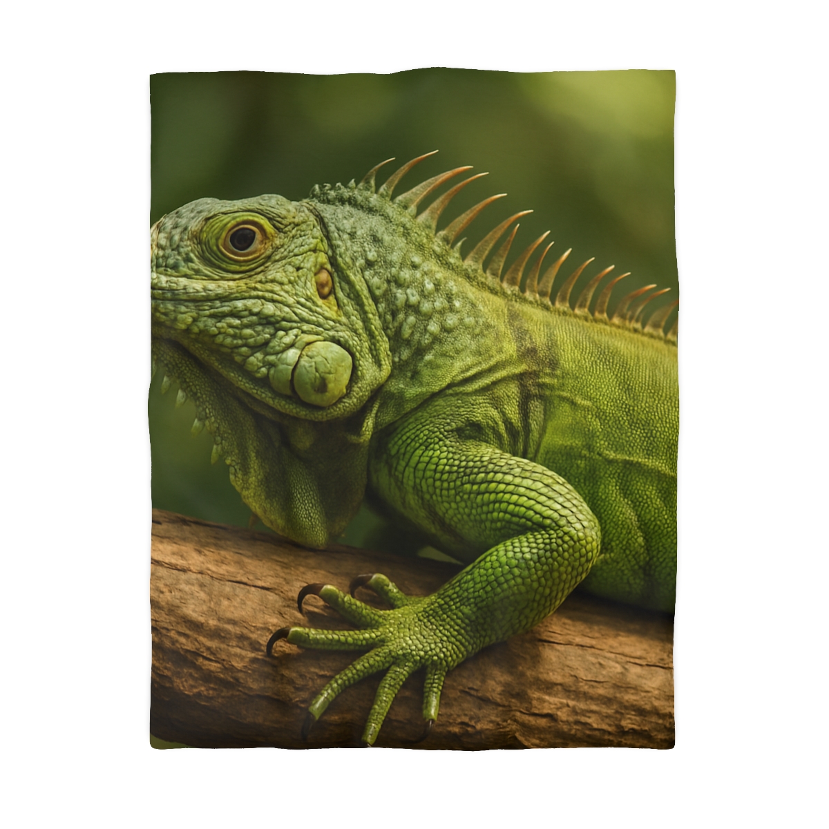 Verdant Stillness Green Iguana personalized bedding duvets