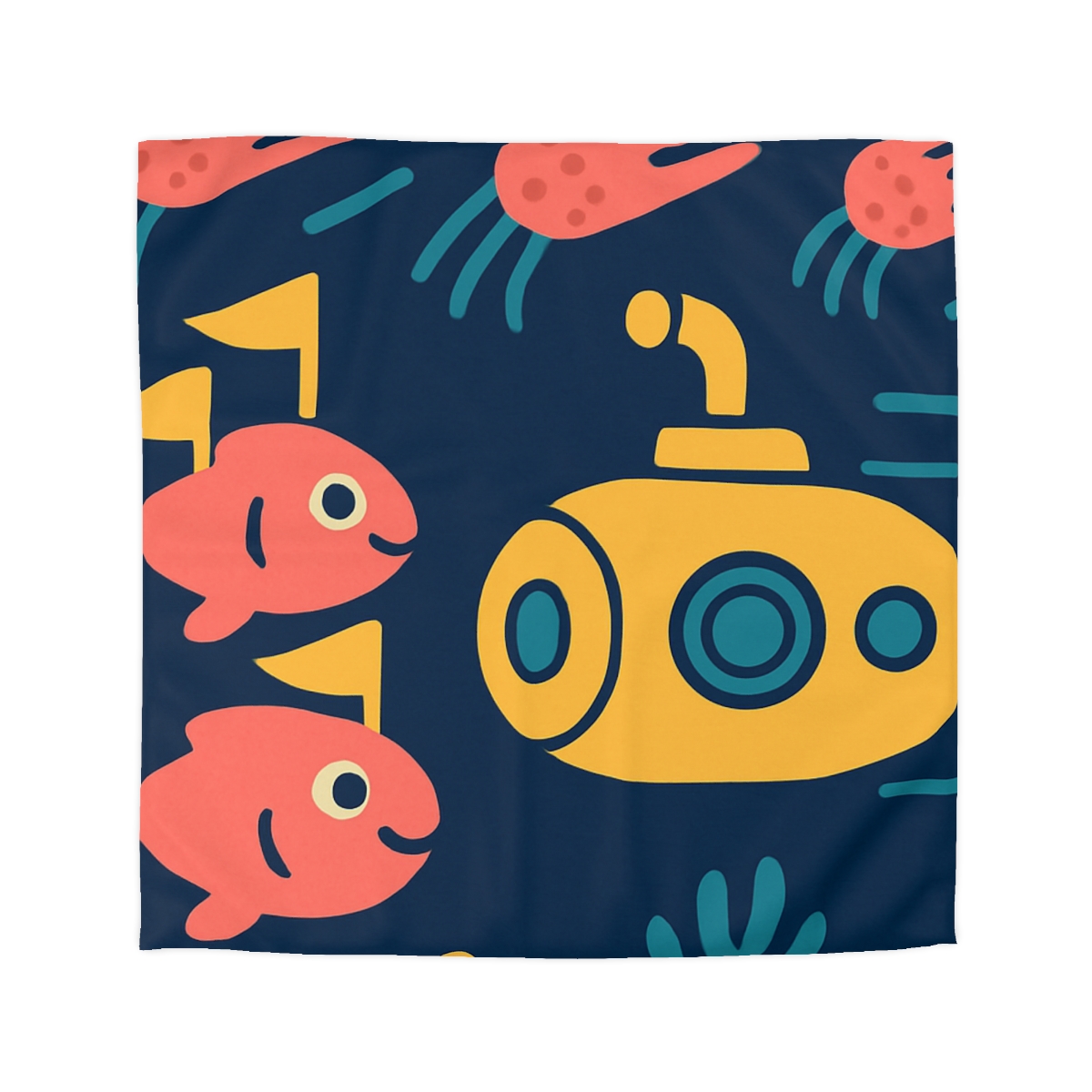 Submarine Comet Race personalized bedding duvets