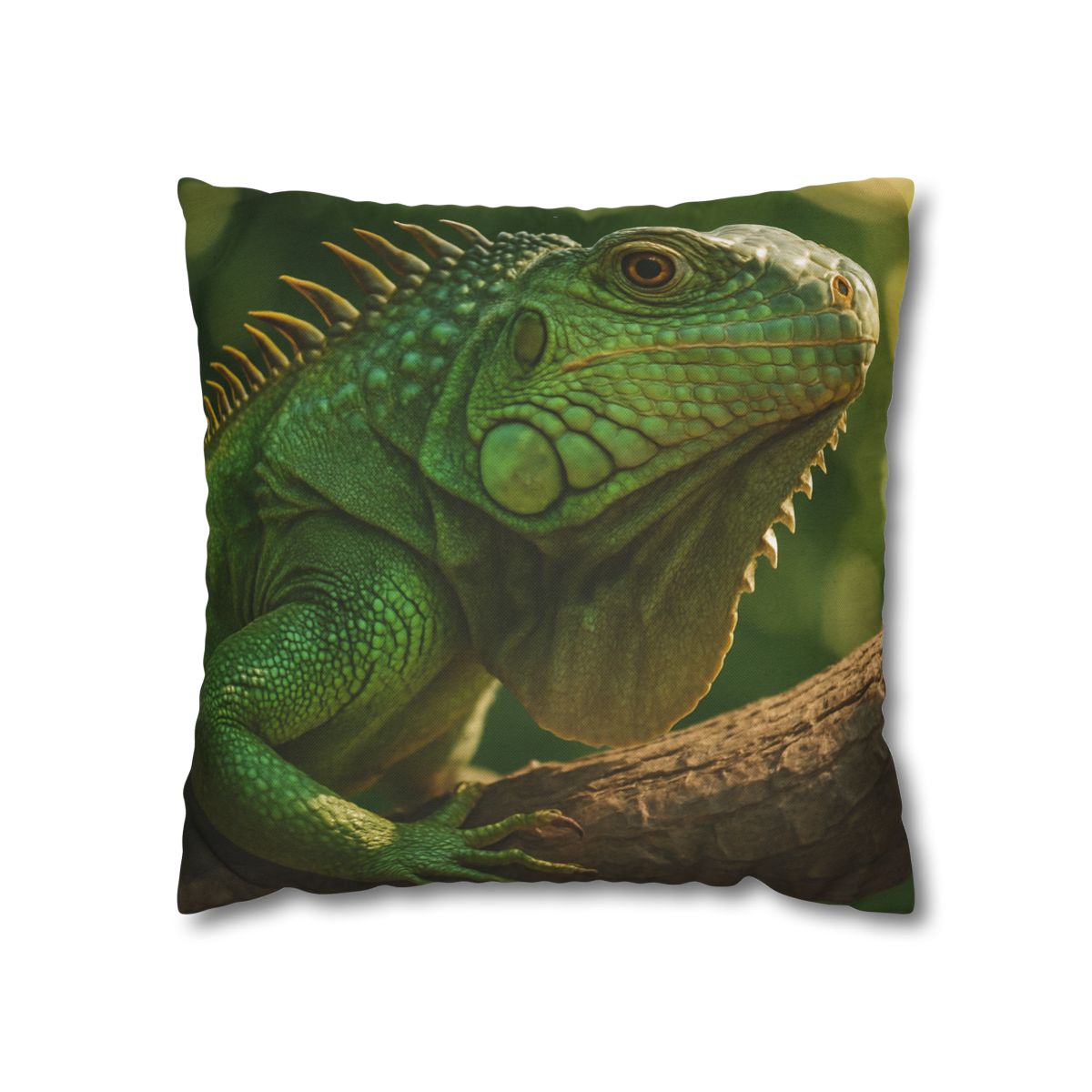 Sun Dappled Green Iguana custom pillow cases