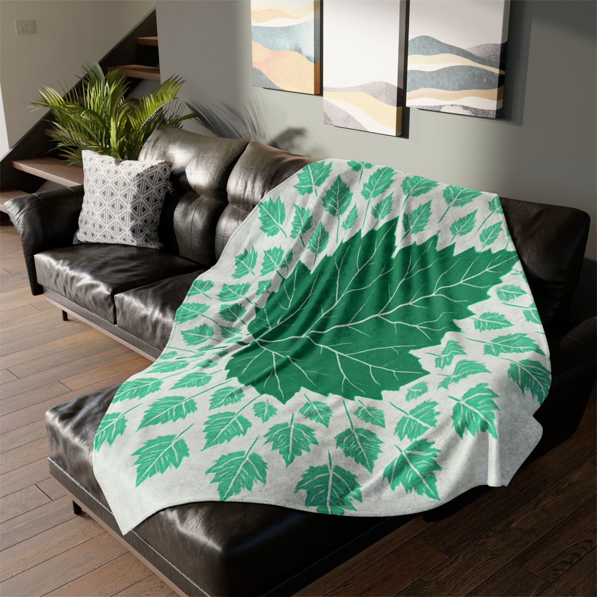 Fractal Leaf Radiance custom blankets