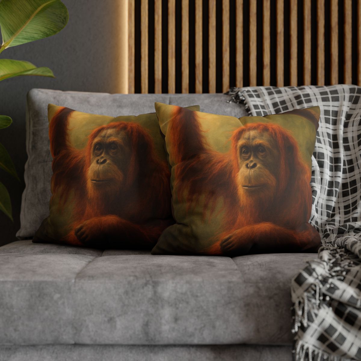 Canopy Sage Orangutan stylish decorative pillowcases