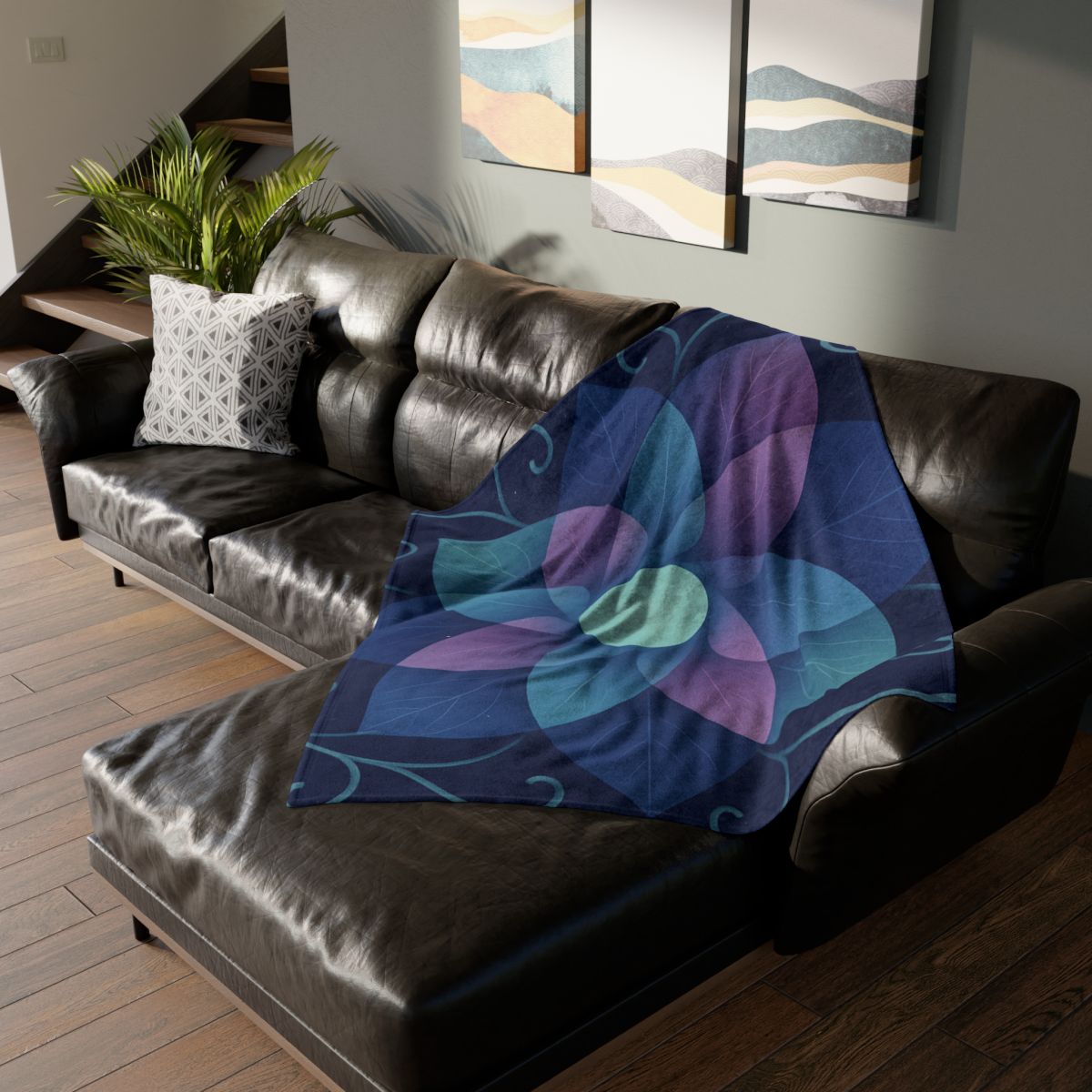Petal Aperture Kaleidoscope personalized cozy blankets