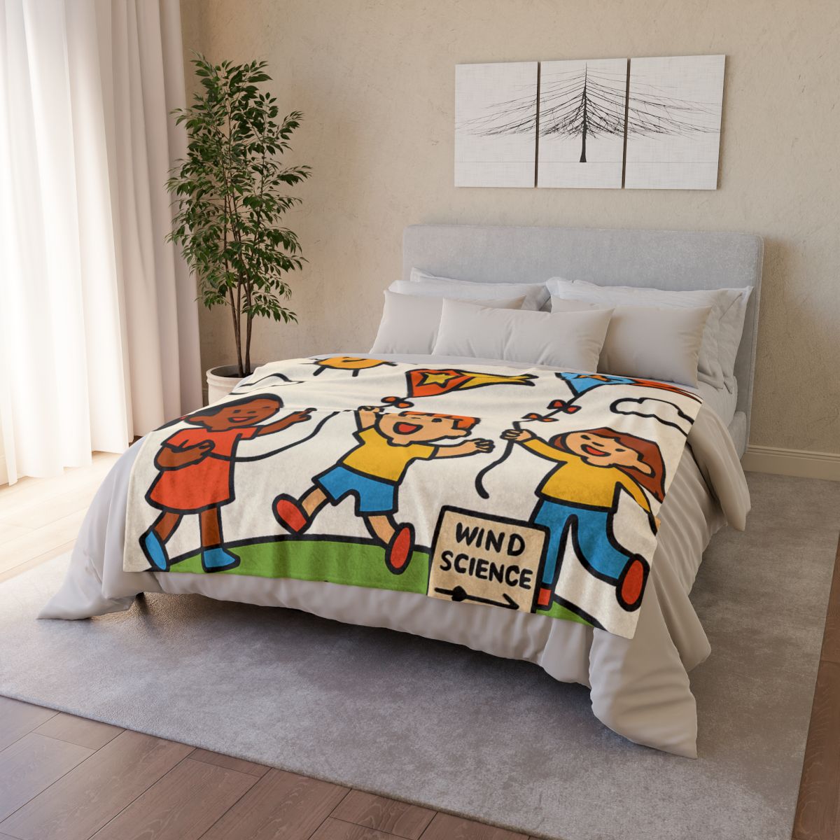 Comet Kite Parade On Cloud Hill decorative home blankets