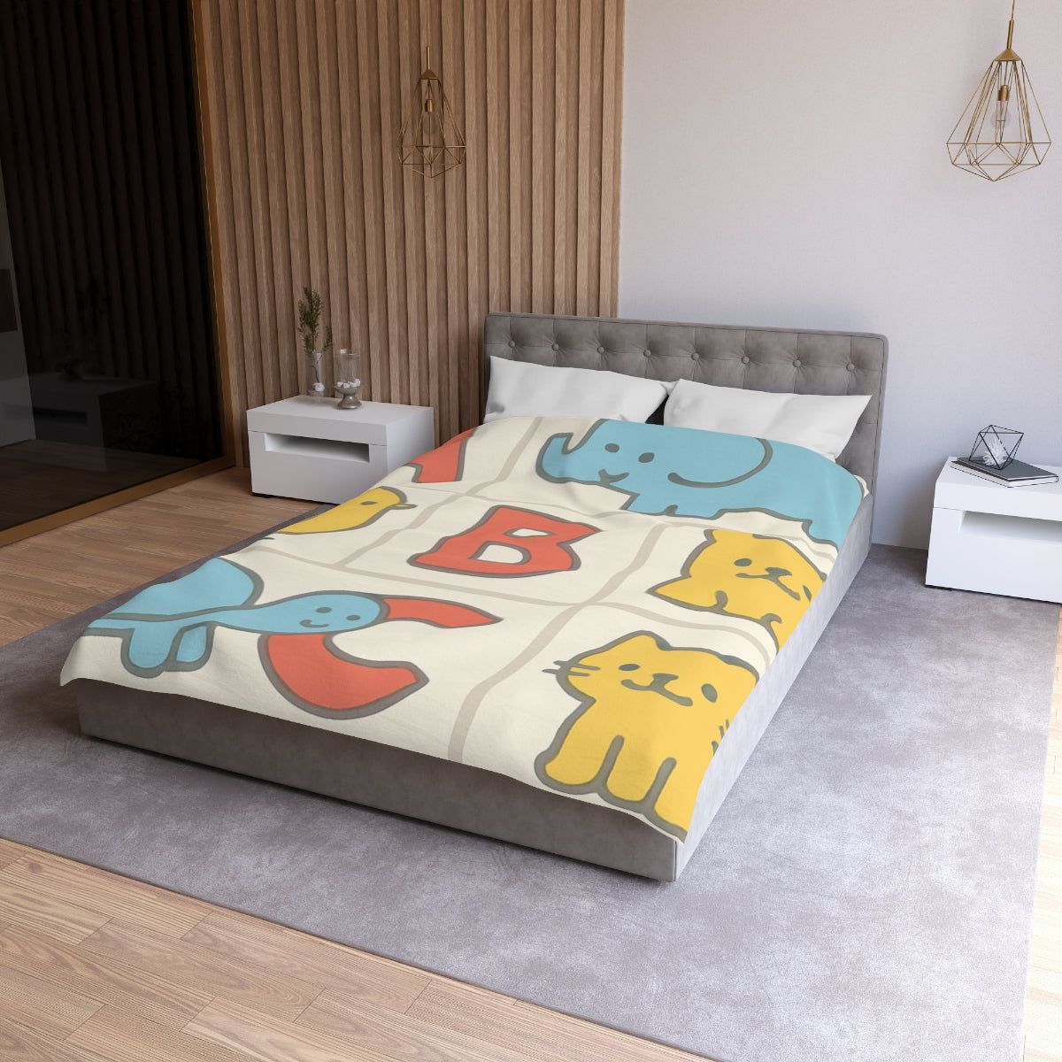 Cheerful Alphabet Animals Duvet