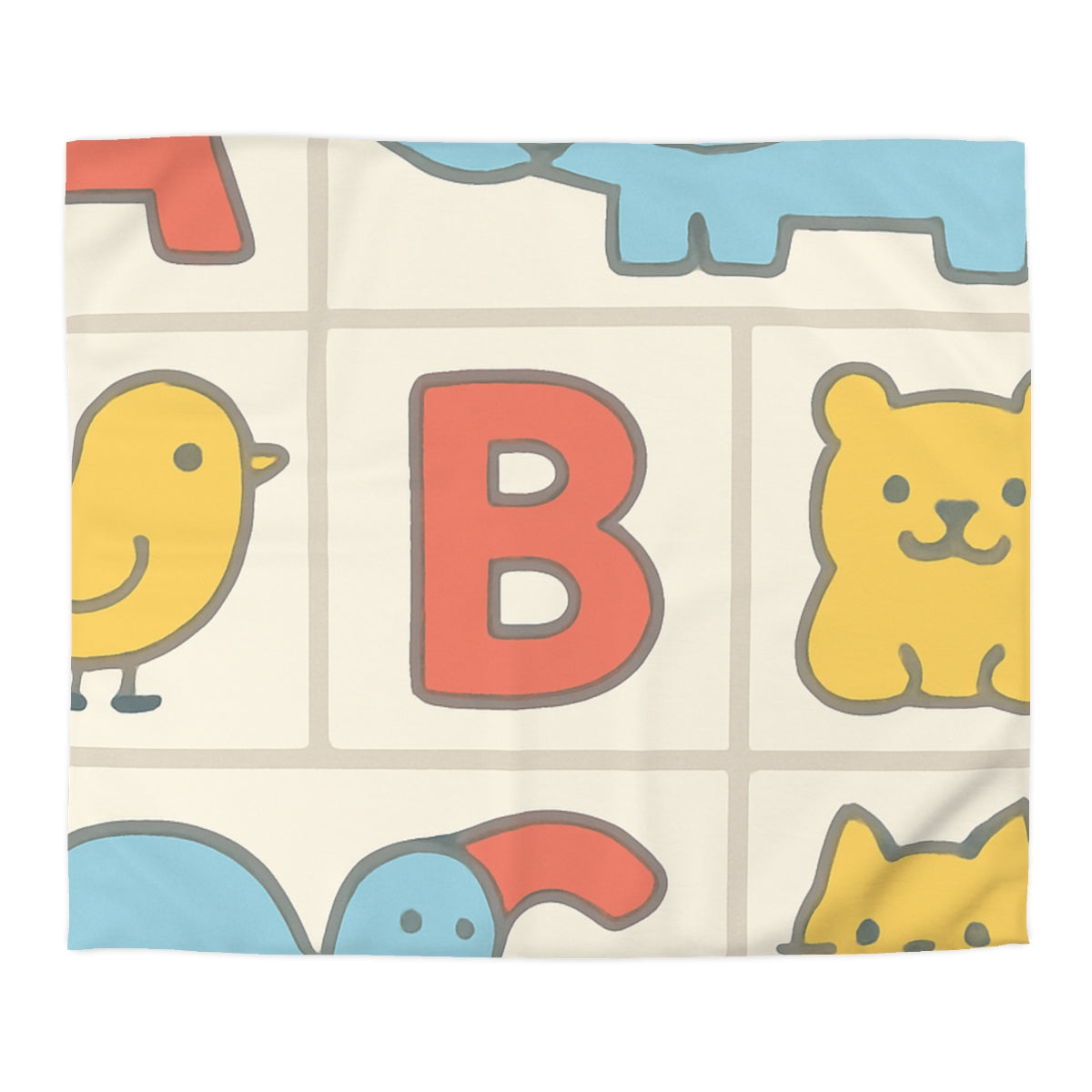 Cheerful Alphabet Animals Duvet