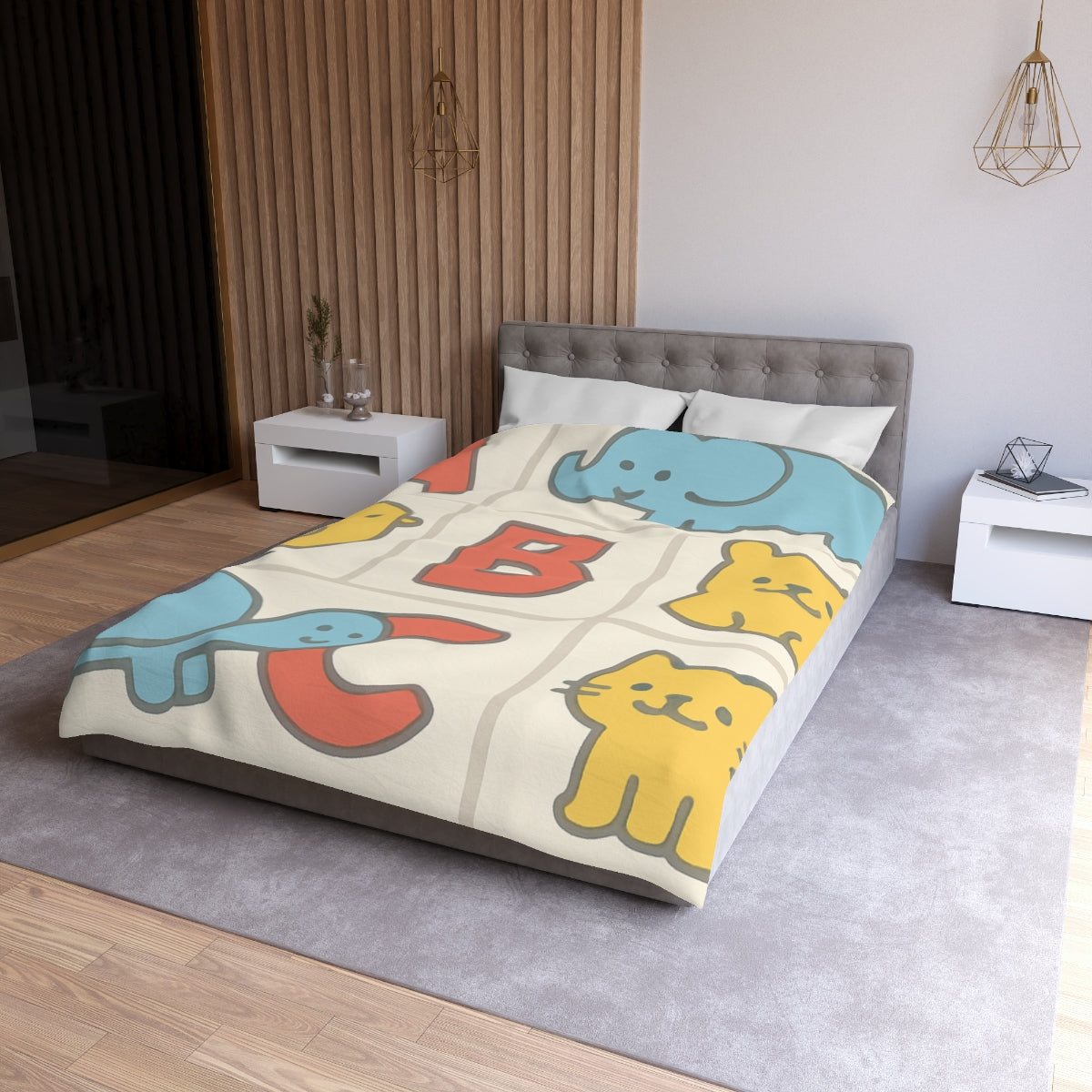 Cheerful Alphabet Animals Duvet