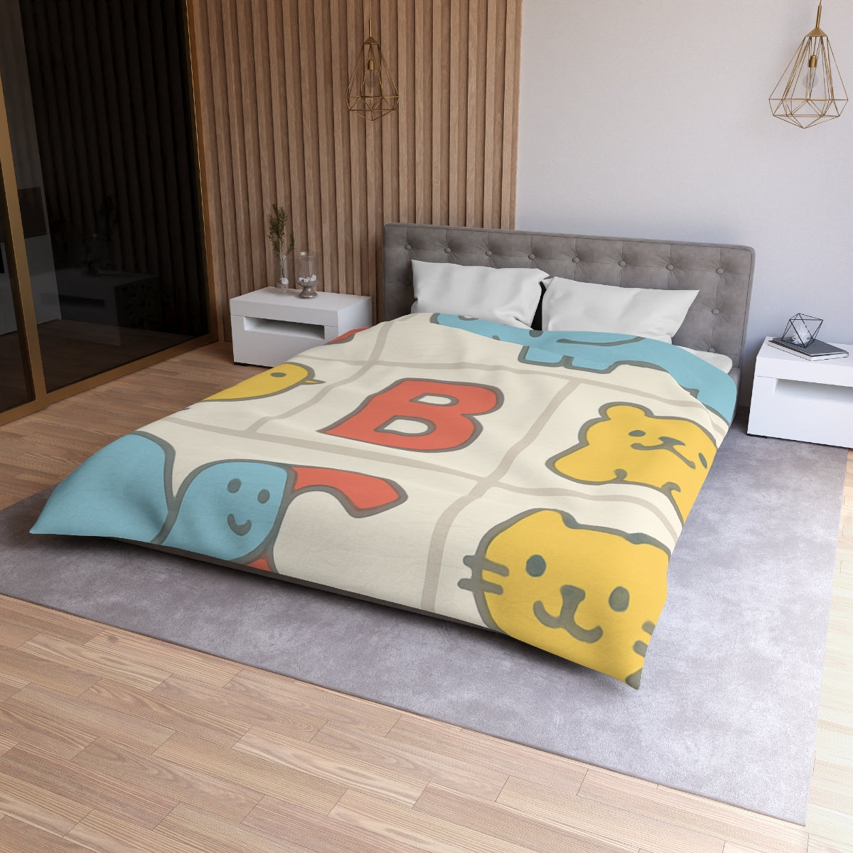 Cheerful Alphabet Animals Duvet