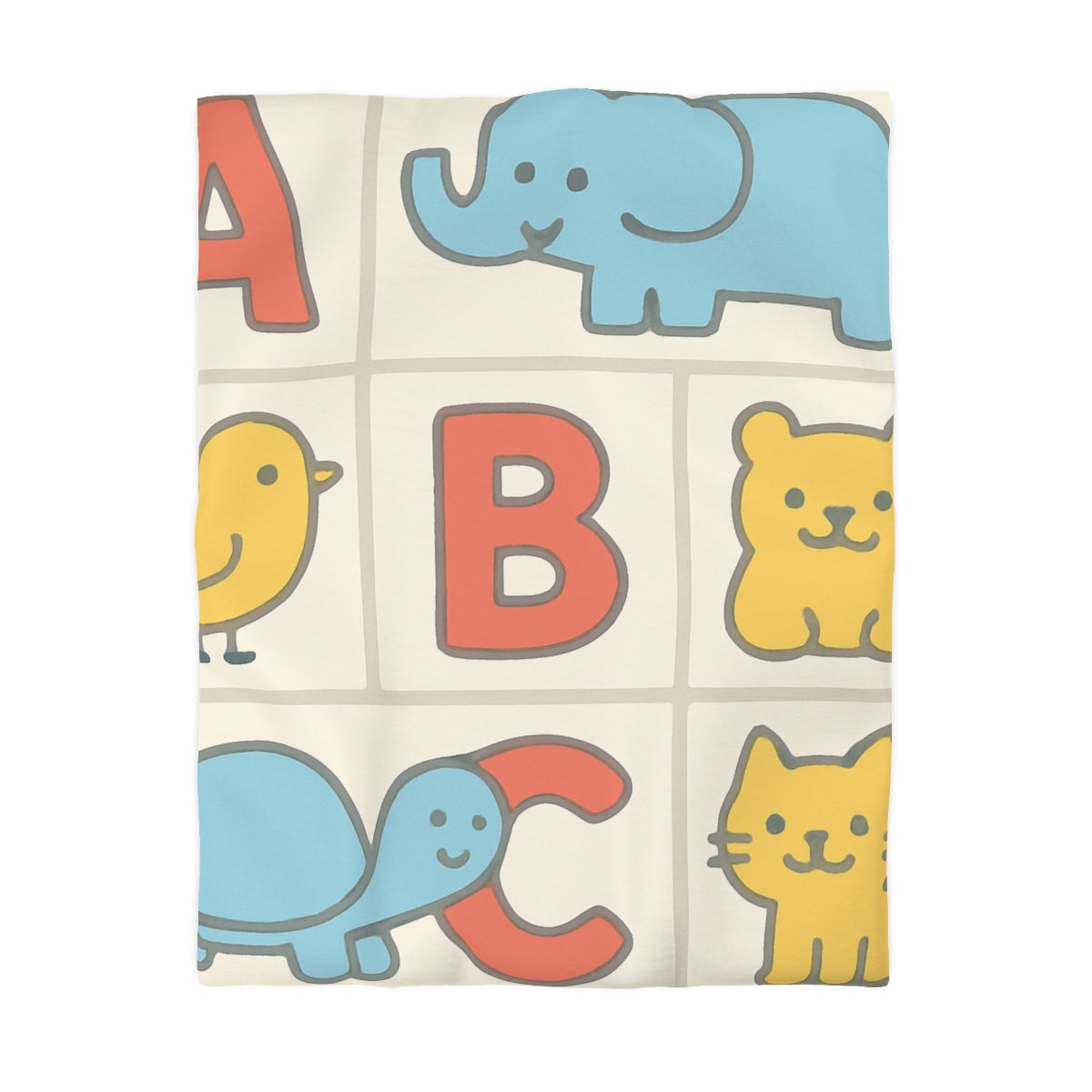 Cheerful Alphabet Animals Duvet