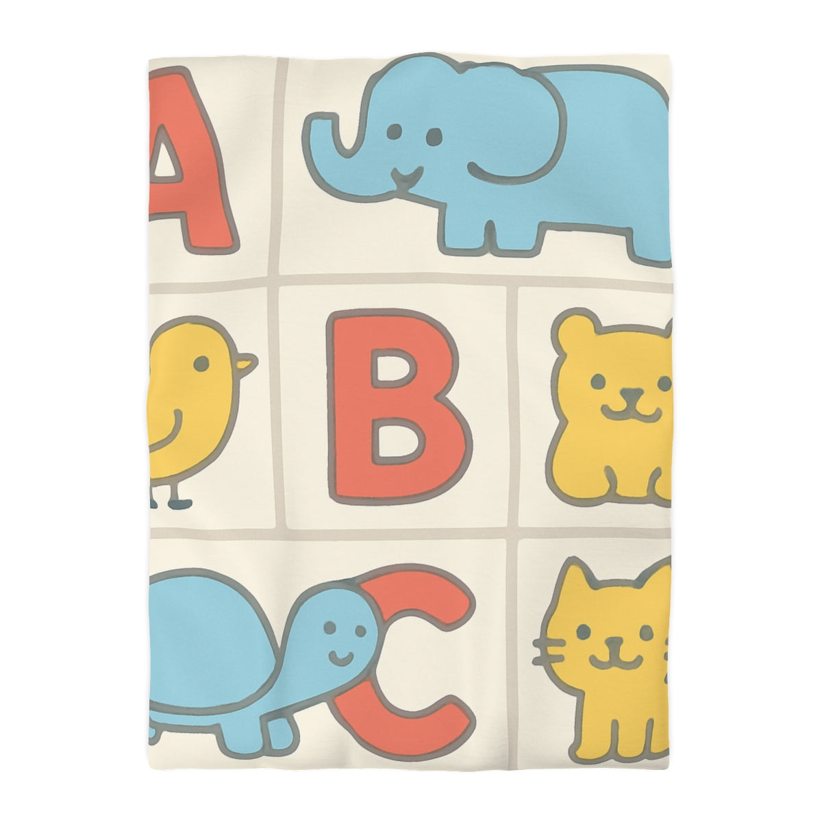 Cheerful Alphabet Animals Duvet
