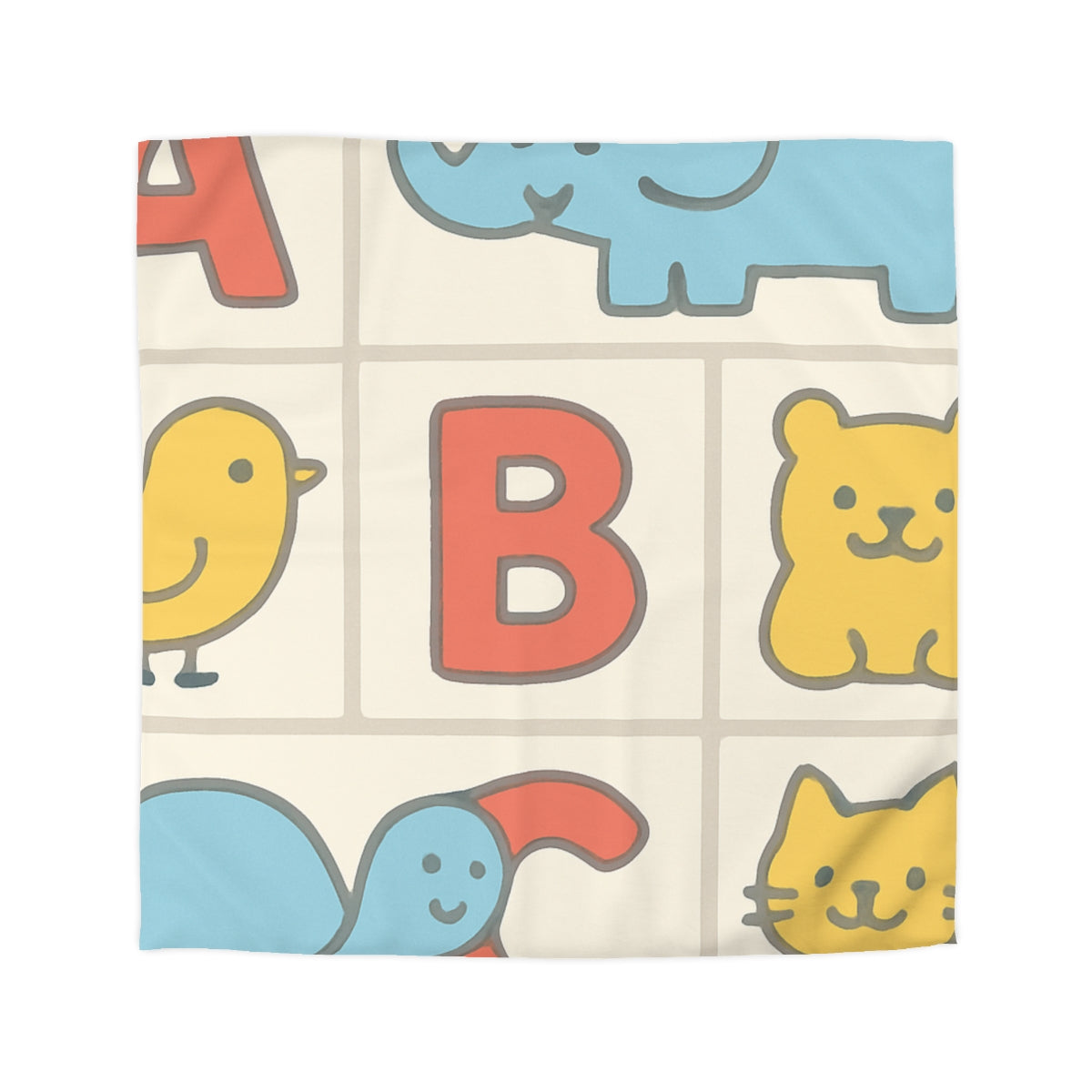 Cheerful Alphabet Animals Duvet