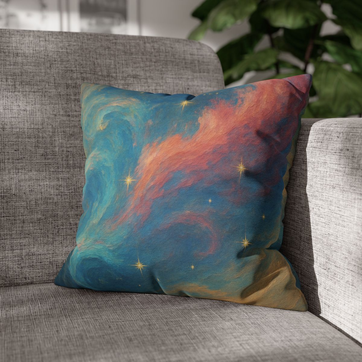Chromatic Nebula Tidal Bloom stylish decorative pillowcases