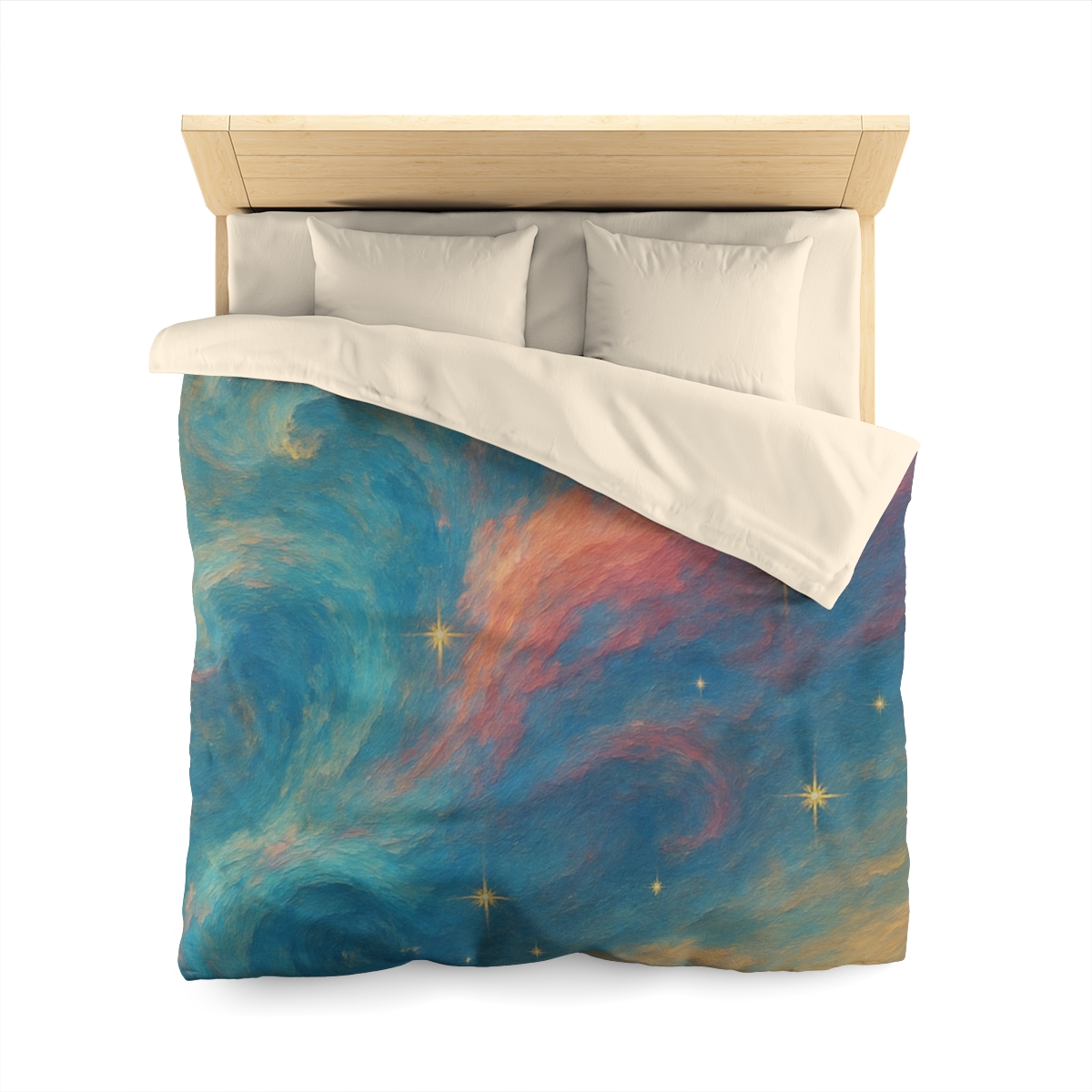 Chromatic Nebula Tidal Bloom stylish duvet covers