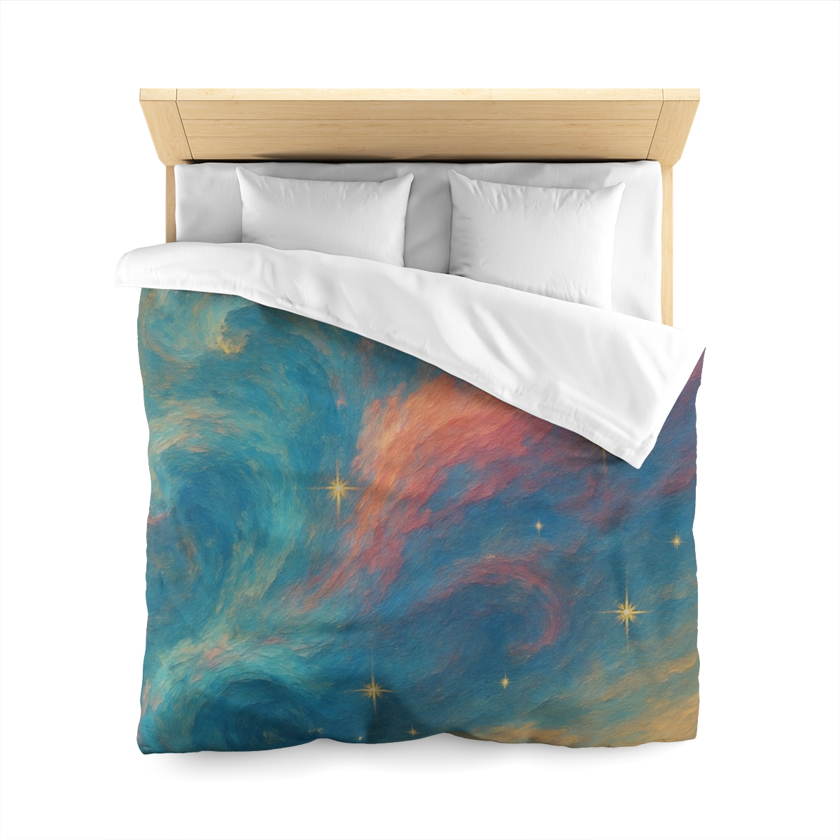 Chromatic Nebula Tidal Bloom stylish duvet covers
