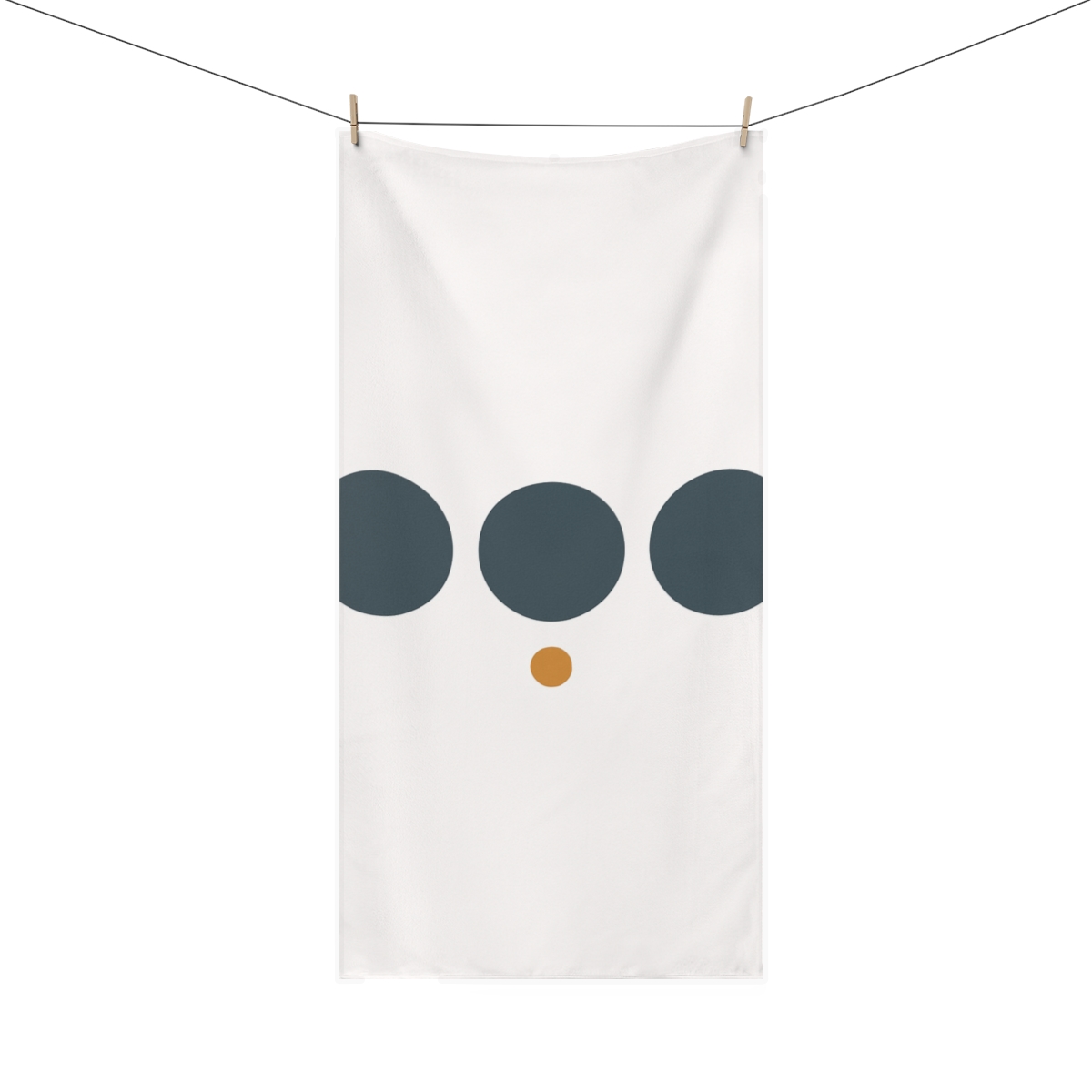 Circle Trio With Accent Dot soft cotton towels
