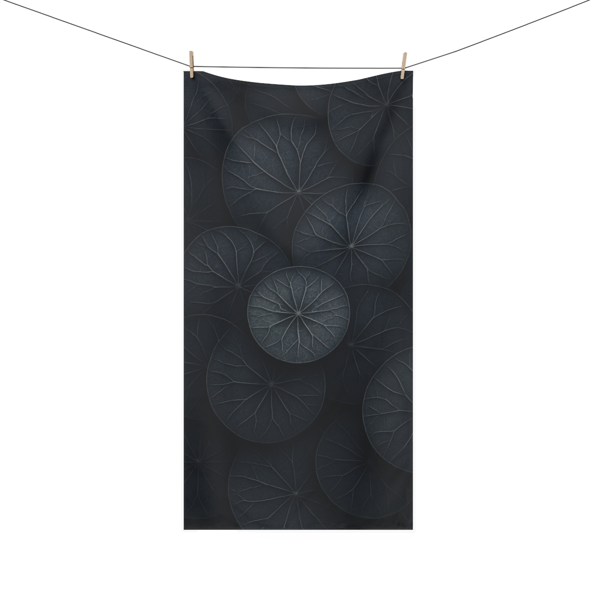 Circular Leaf Vein Geometry comfortable face towels