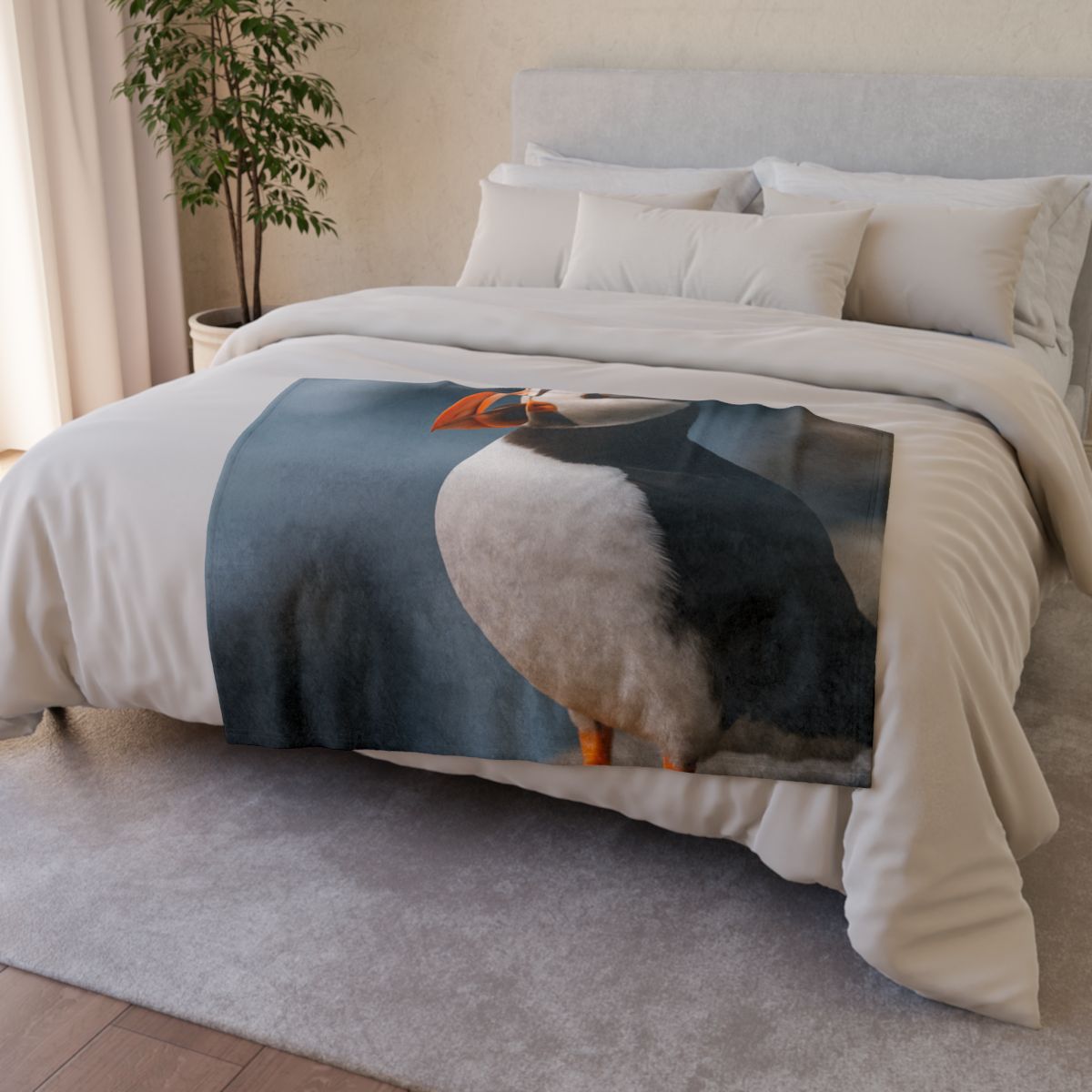 Cliff Breeze Atlantic Puffin unique gift blankets