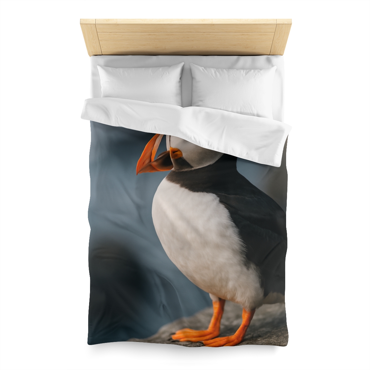Cliff Breeze Atlantic Puffin designer printed duvets