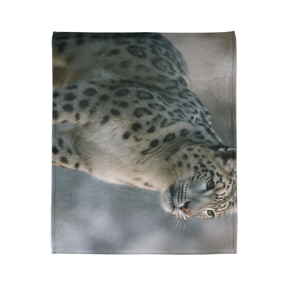 Cliff Phantom Snow Leopard designer printed blankets