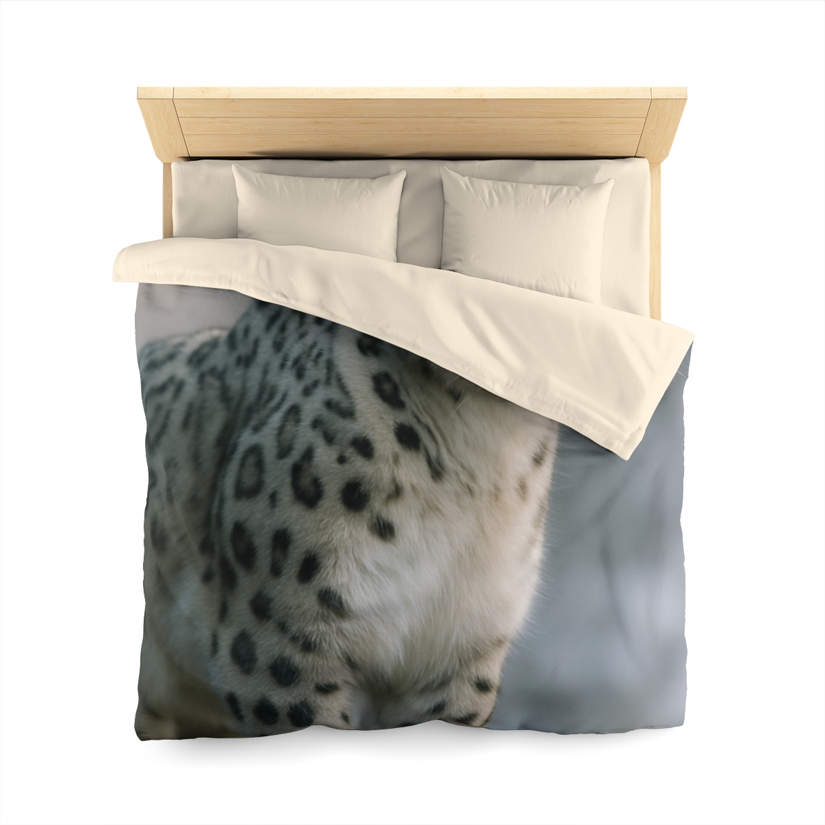 Cliff Phantom Snow Leopard soft comforter duvets