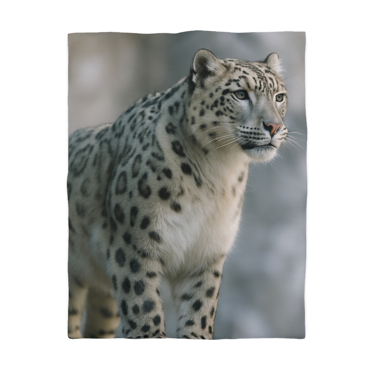 Cliff Phantom Snow Leopard soft comforter duvets