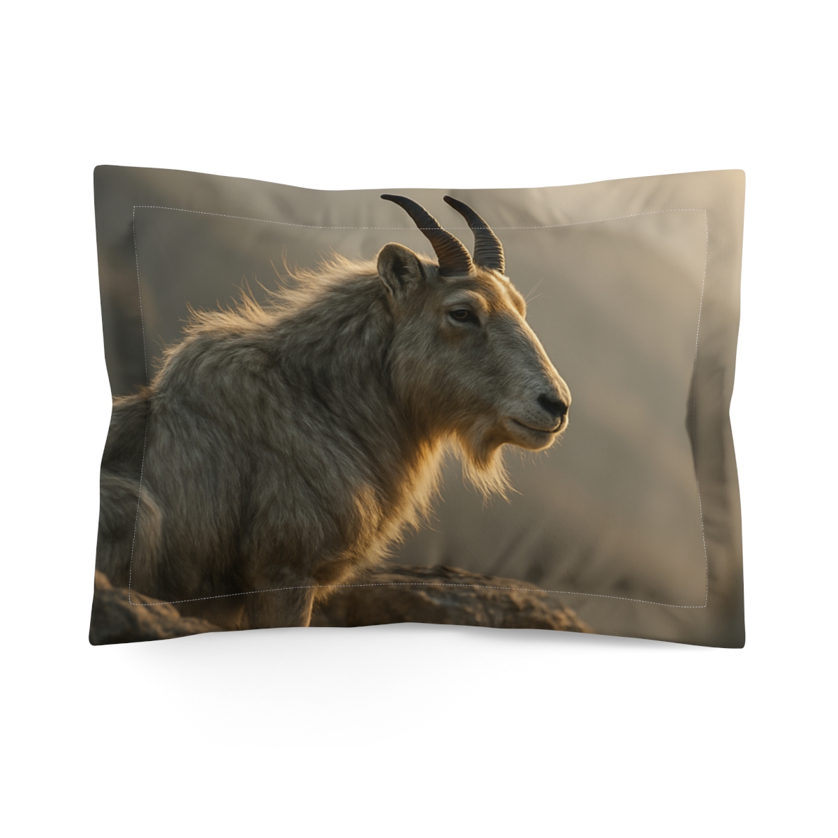 Cliff Sentinel Mountain Goat personalized decorative pillows