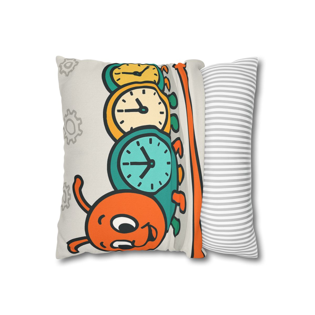 Clockwork Caterpillar Time Trek trendy patterned pillow cases