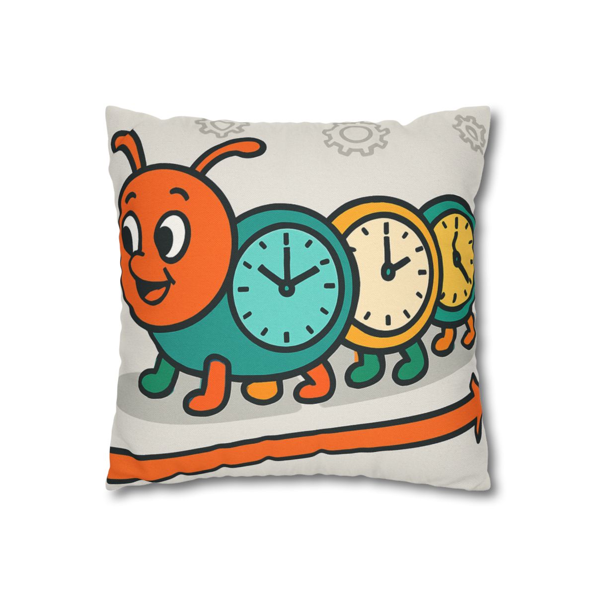 Clockwork Caterpillar Time Trek trendy patterned pillow cases