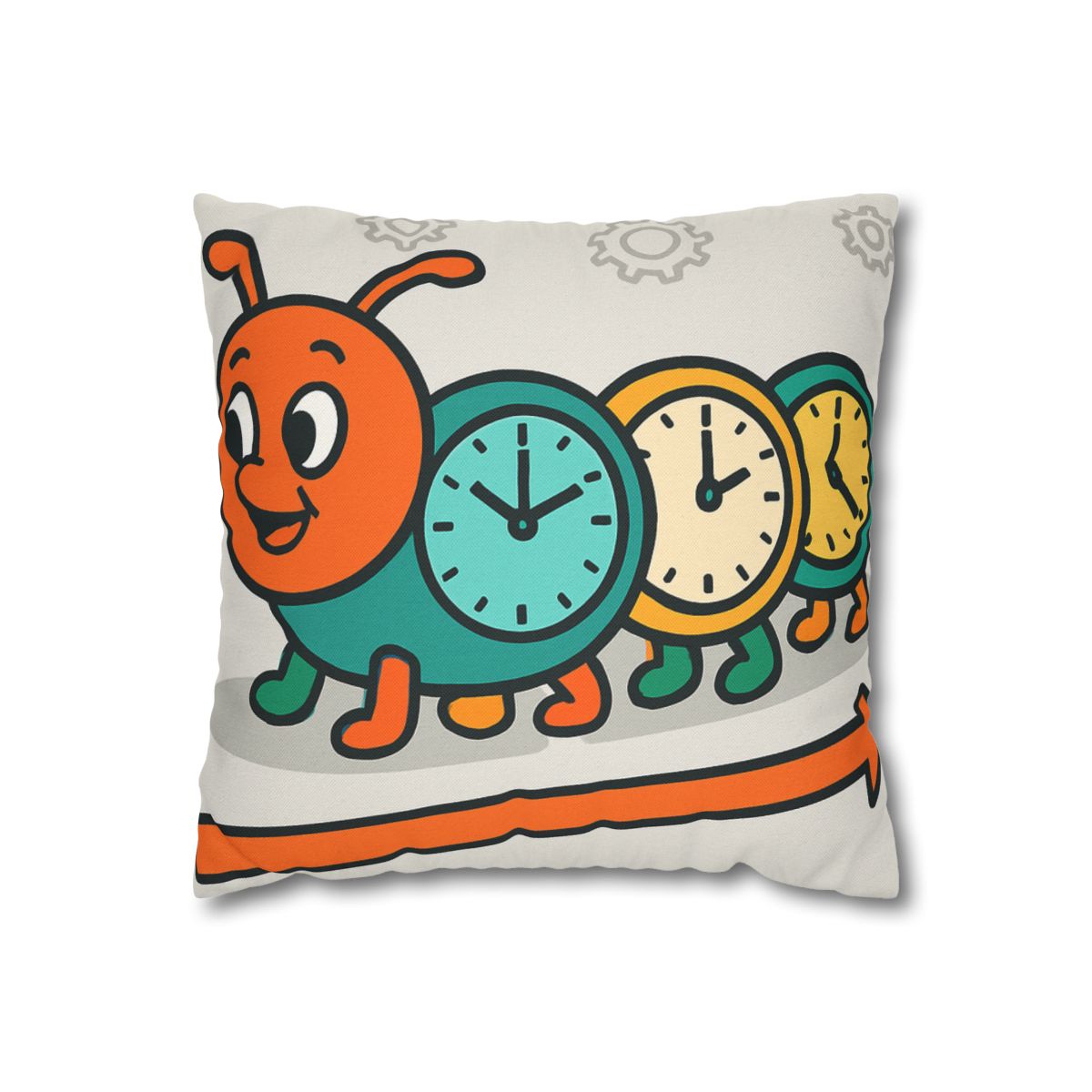 Clockwork Caterpillar Time Trek trendy patterned pillow cases