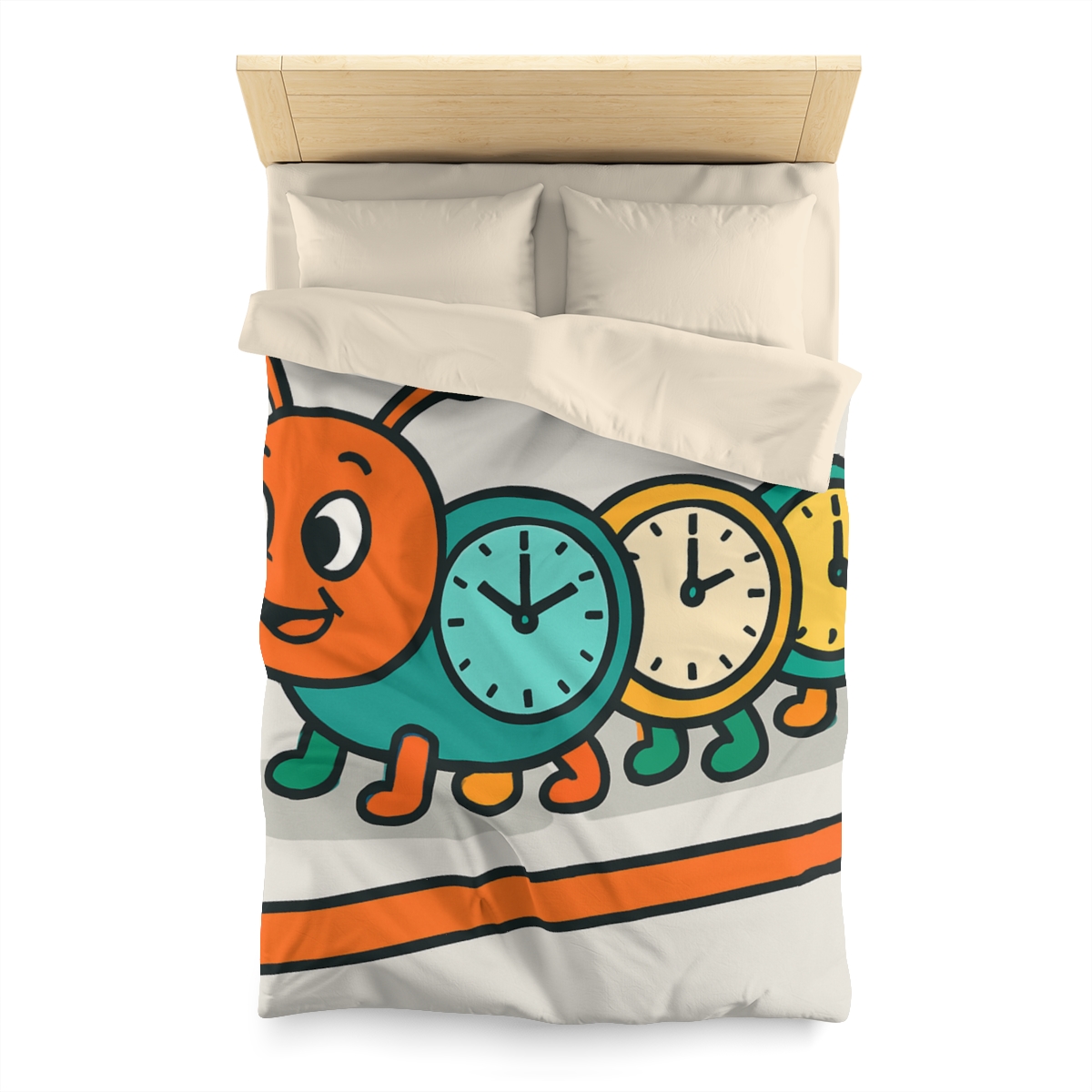 Clockwork Caterpillar Time Trek custom duvets