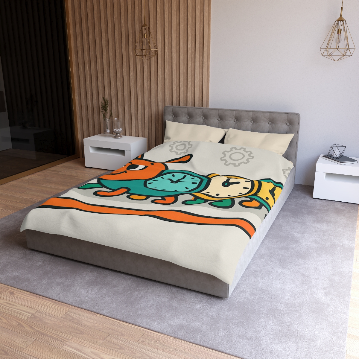 Clockwork Caterpillar Time Trek custom duvets