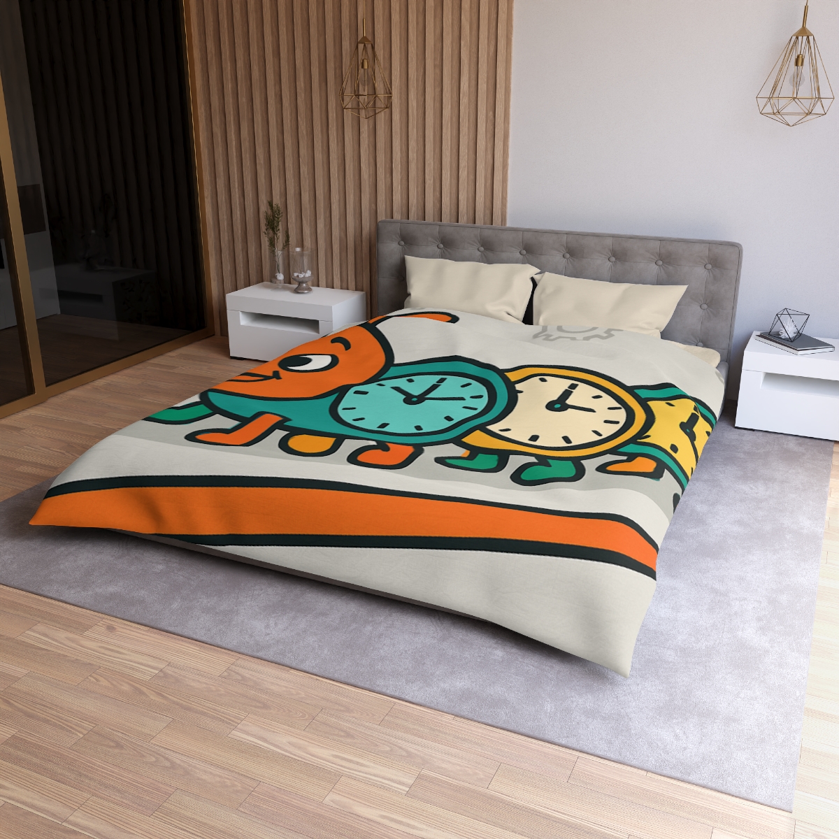 Clockwork Caterpillar Time Trek custom duvets