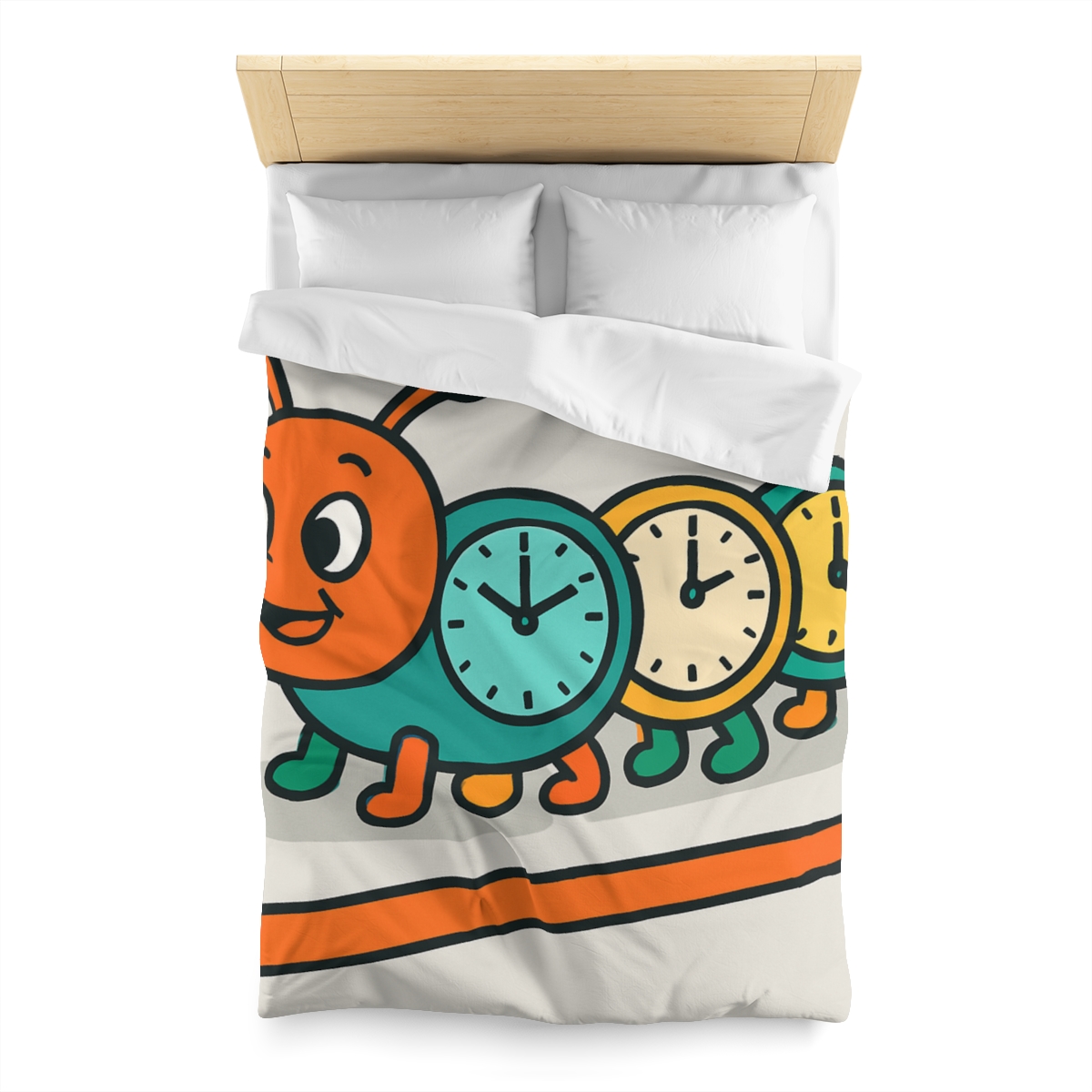 Clockwork Caterpillar Time Trek custom duvets