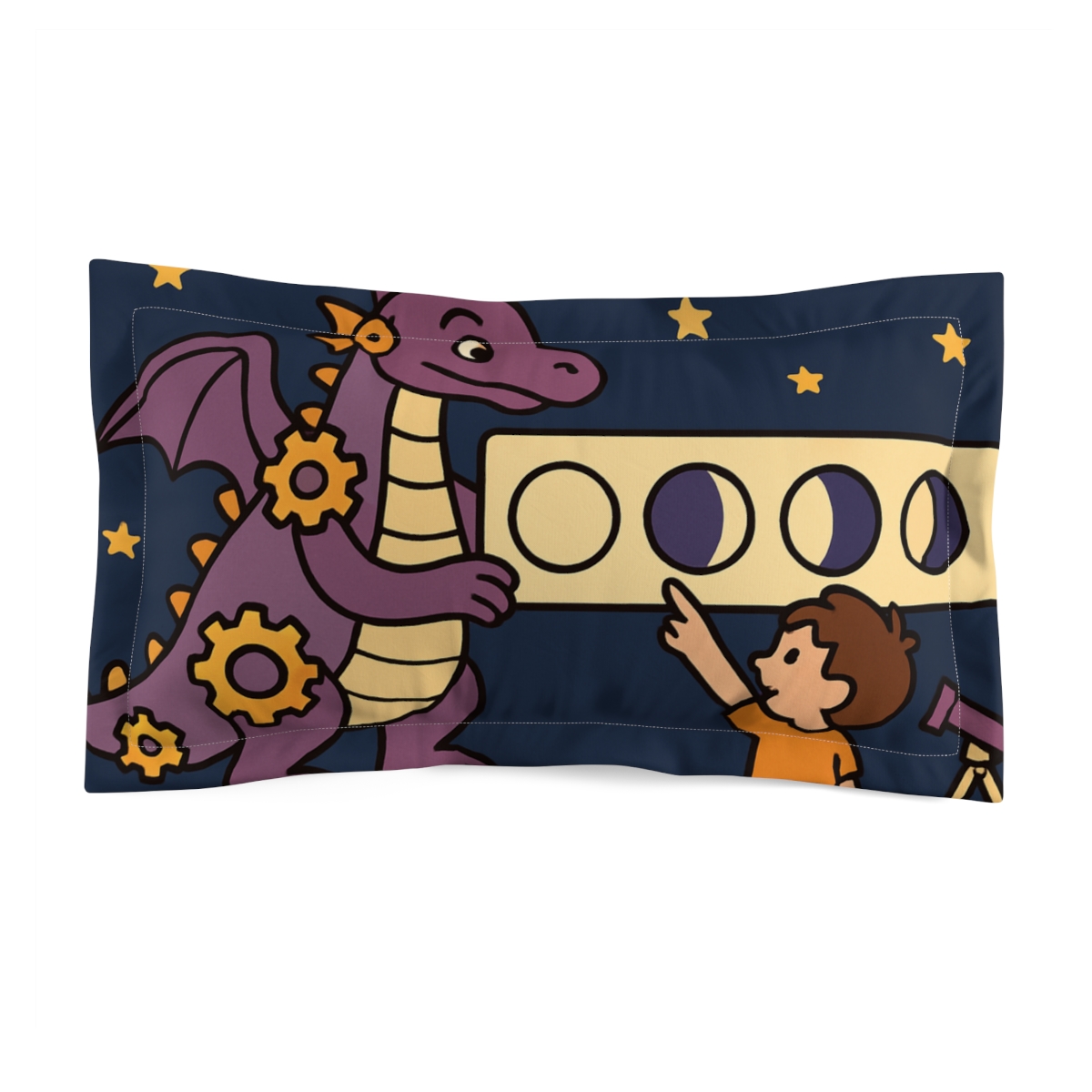 Clockwork Dragon And The Moon Phases comfortable bed pillows