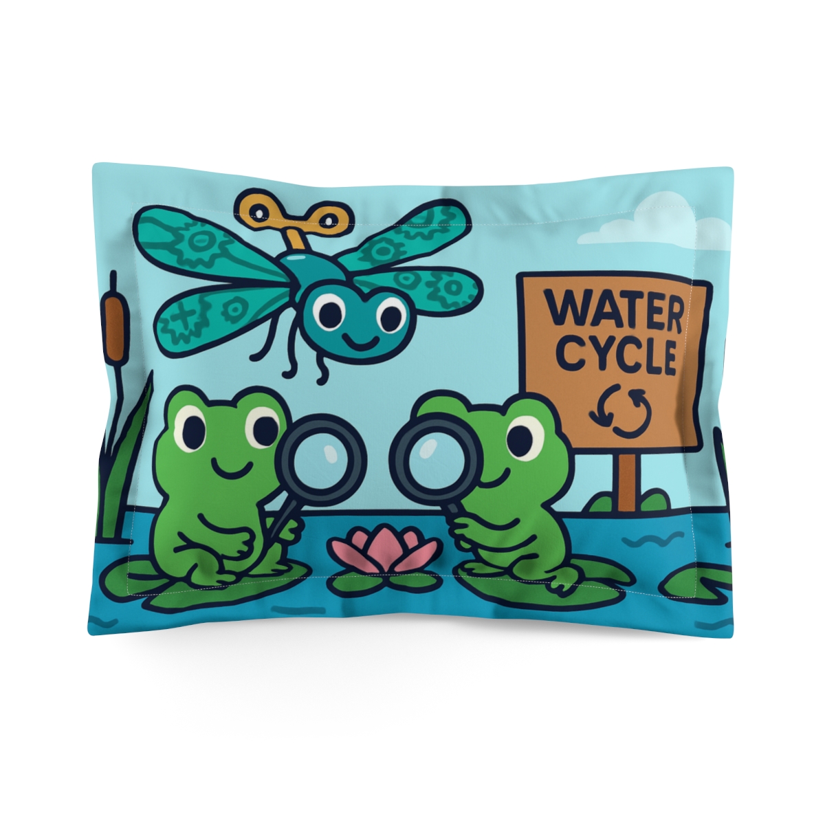 Clockwork Dragonfly Over The Lily Pad Lab trendy accent pillows