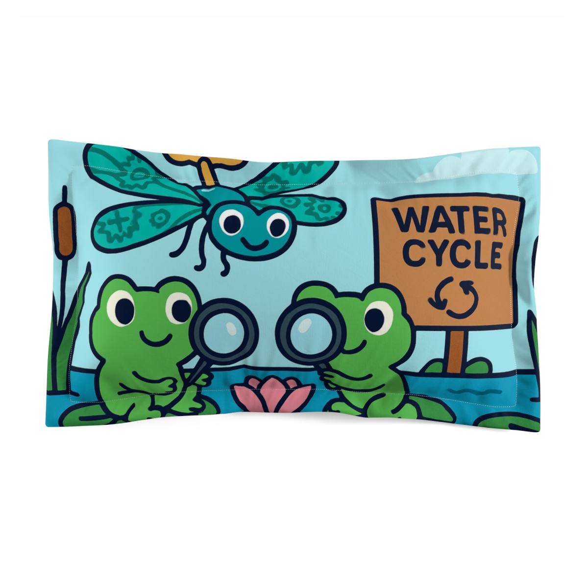 Clockwork Dragonfly Over The Lily Pad Lab trendy accent pillows