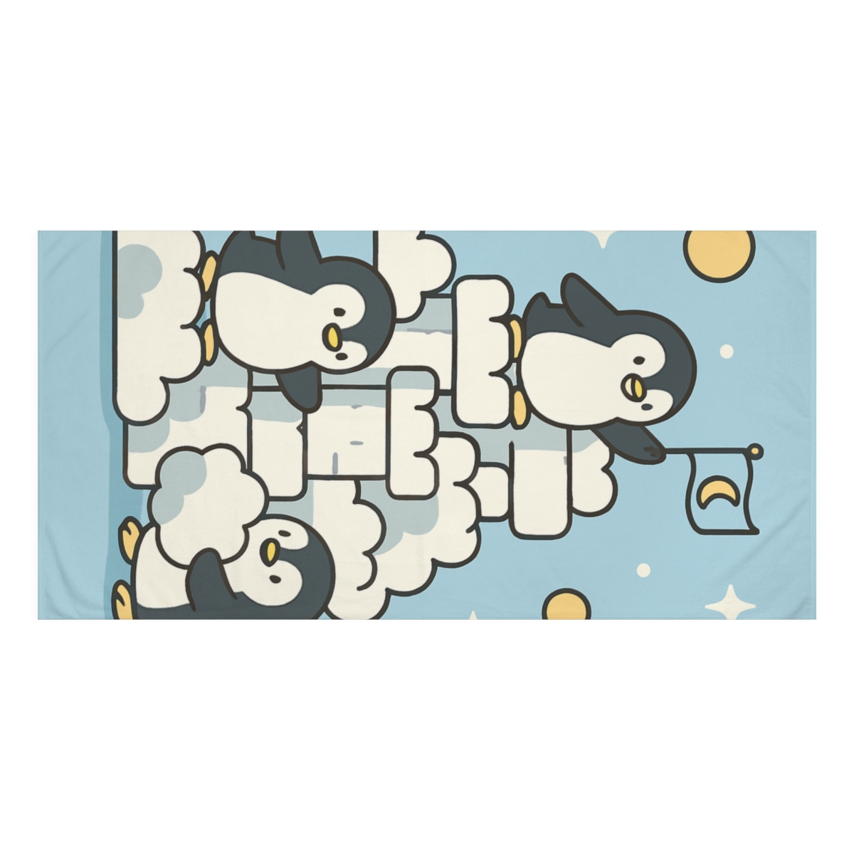 Cloud Castle Penguins unique gift towels