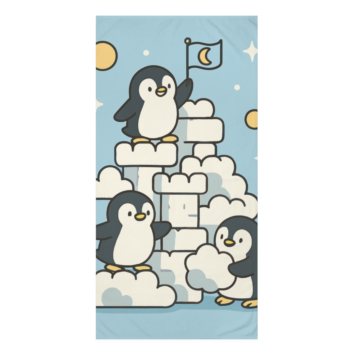 Cloud Castle Penguins unique gift towels