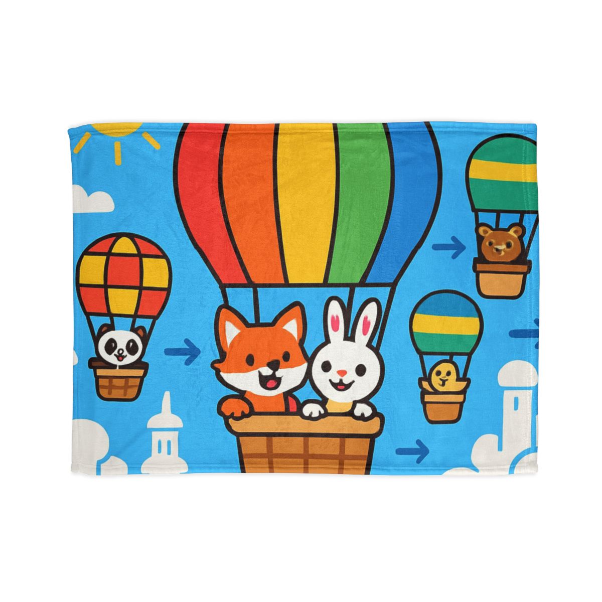 Cloud City Balloon Race unique gift blanketscustom blankets