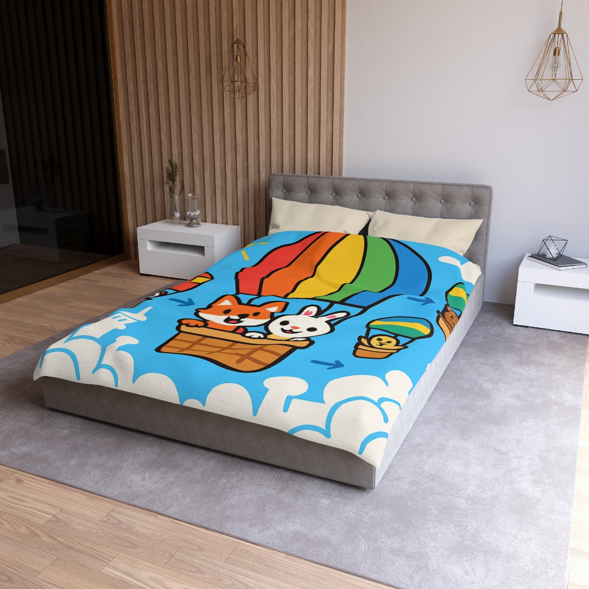 Cloud City Balloon Race warm winter duvets