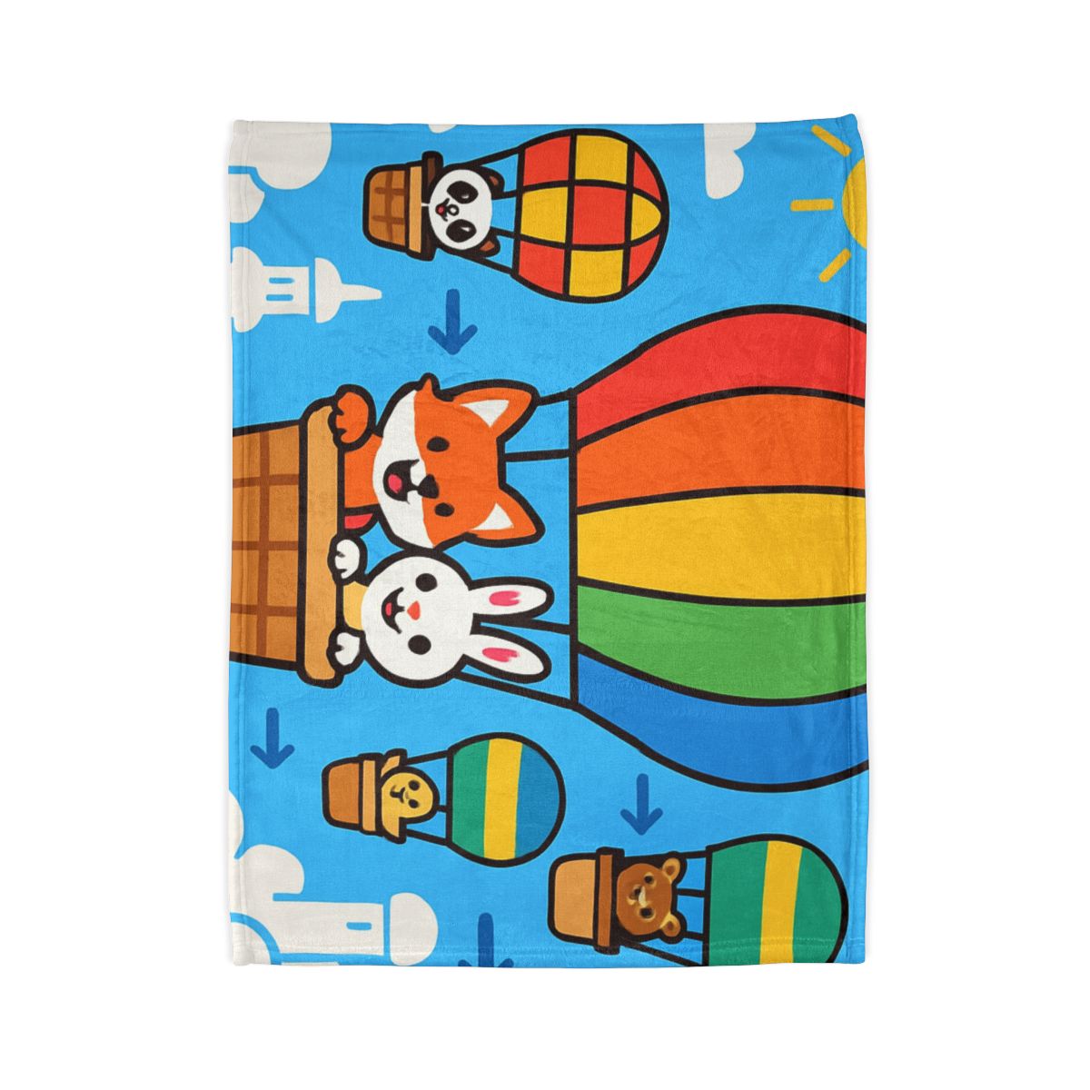 Cloud City Balloon Race unique gift blanketscustom blankets