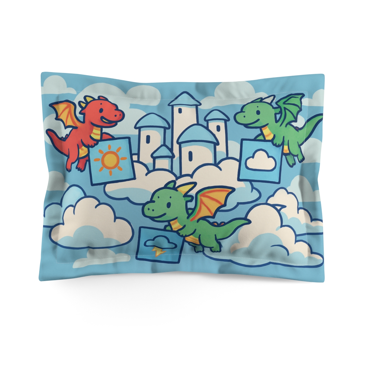 Cloud City Of Friendly Dragons custom pillows