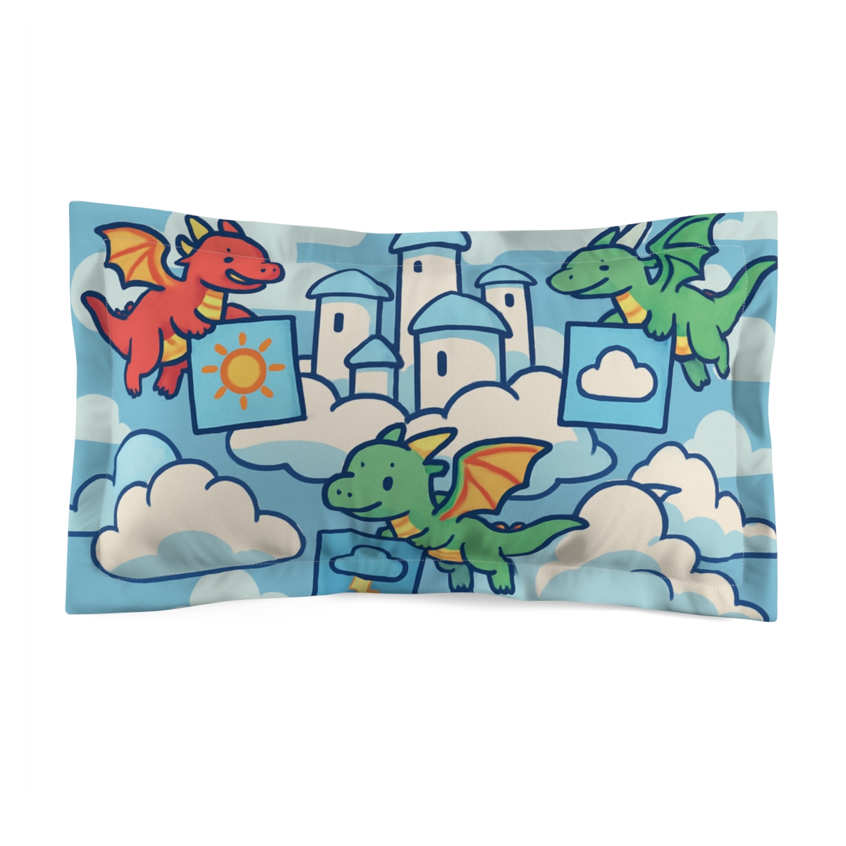 Cloud City Of Friendly Dragons custom pillows