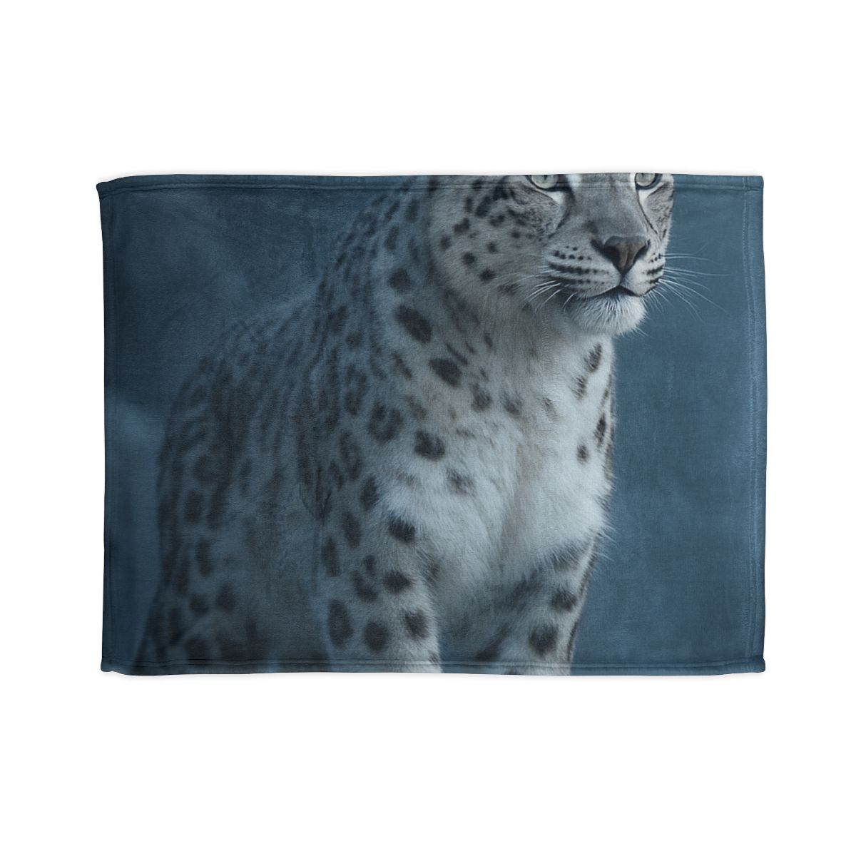 Cloud Cliff Snow Leopard soft fleece blankets