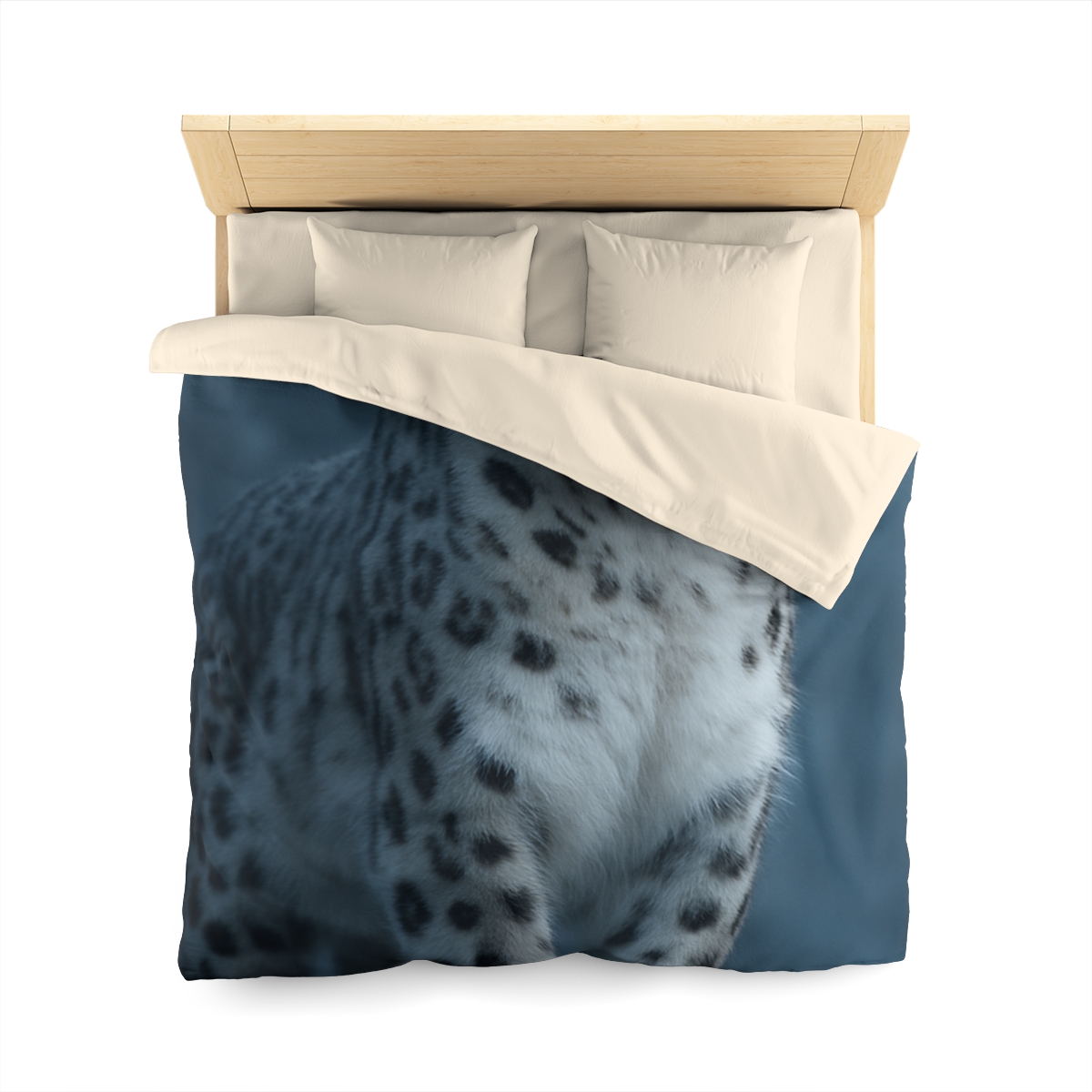 Cloud Cliff Snow Leopard designer printed duvets